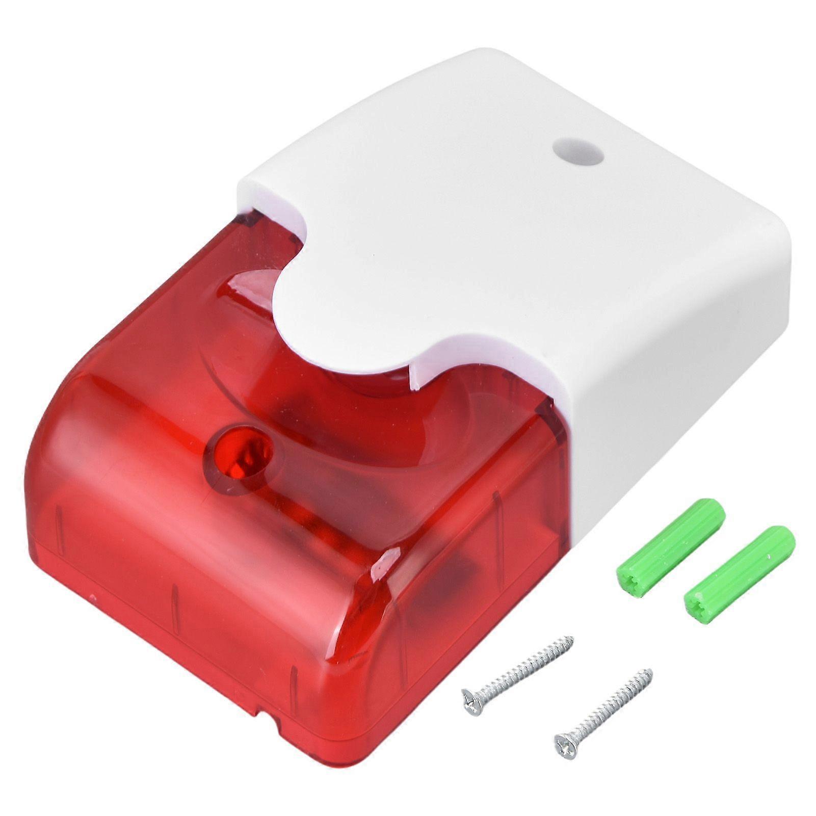 Mini Strobe Siren Wired Alarm Strobe Flashing Light Horn Flash Sound Siren for Home Security Alarm System DC12V