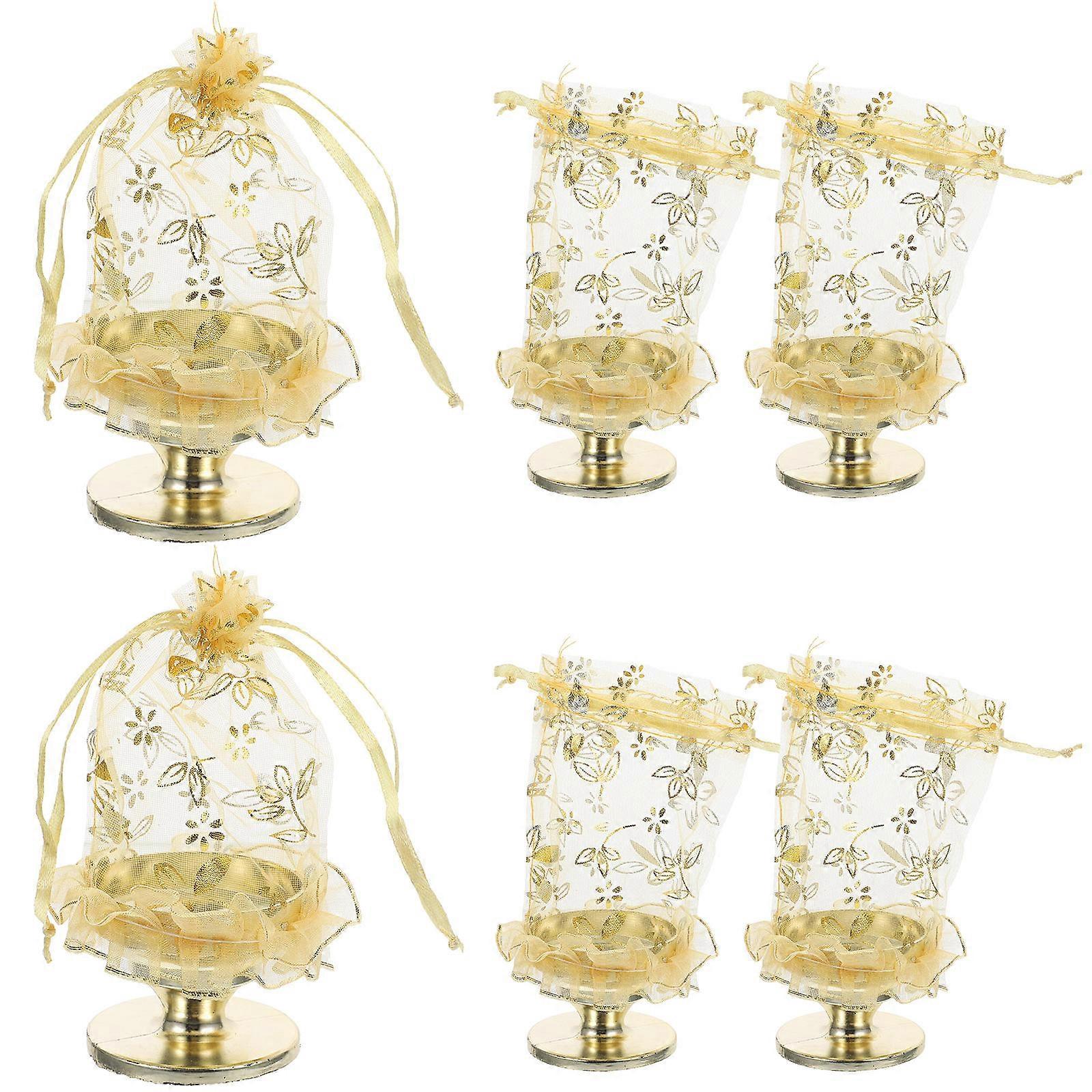 Golden Candy Boxes Storage Boxes for Storage 6Pcs Party Candy Containers