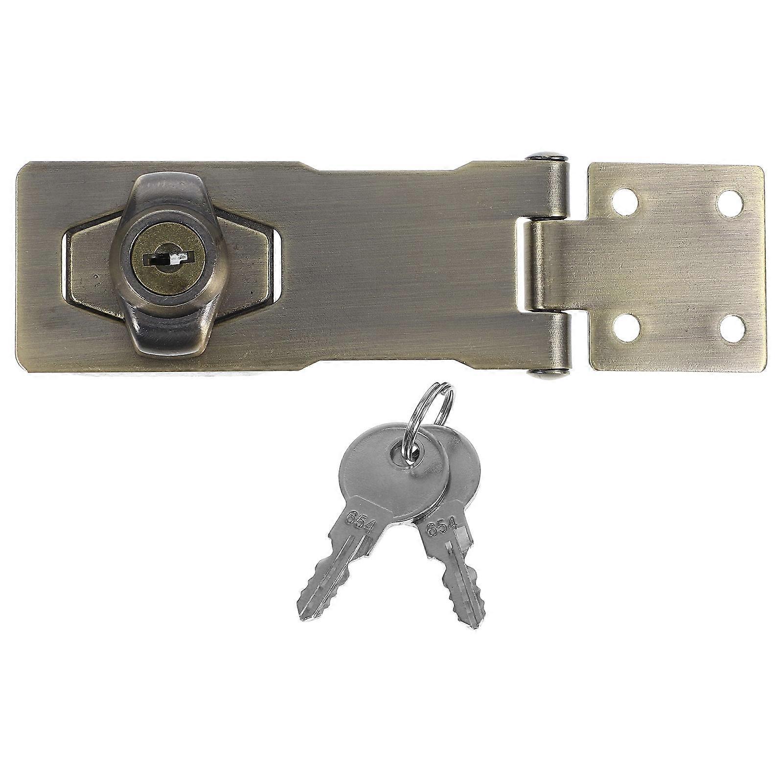 Door Hasp Padlock Latch Barn Door Lock for Cabinet 2Sets Secure