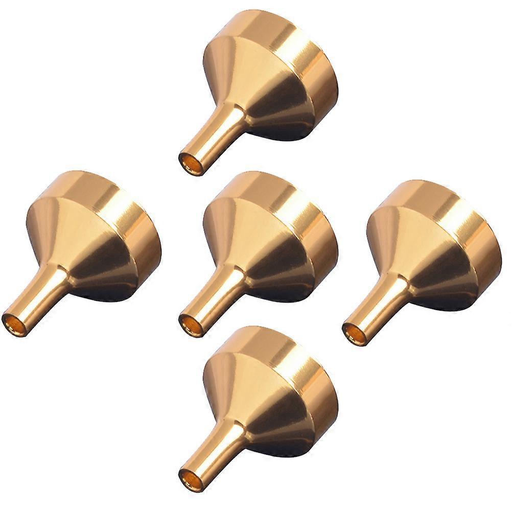 Funnels Small Funnels for Transferring Spices 10Pcs Golden