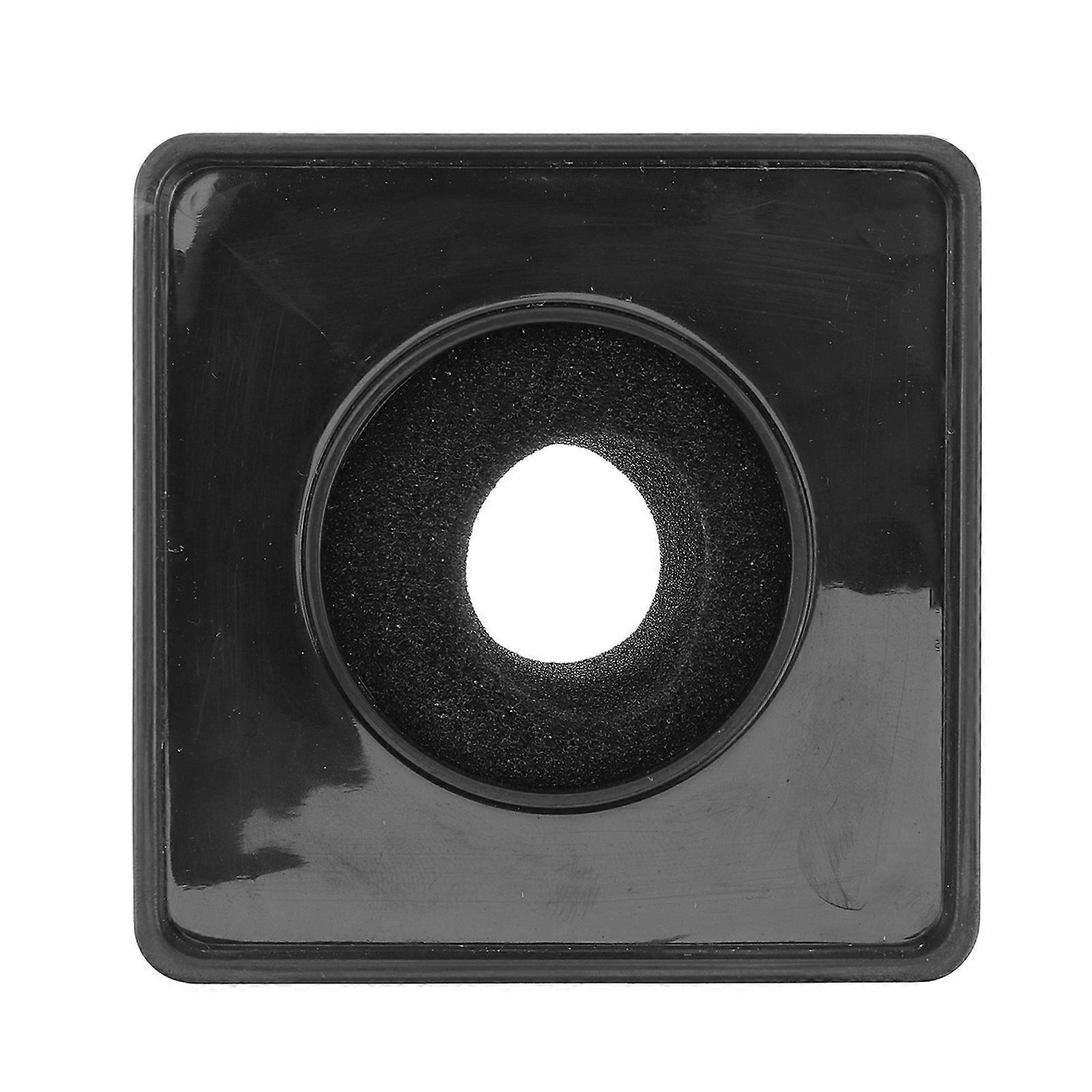 Portable Microphone Station Logo Cube Shaped for Interview Mic 2Pcs Black ABS