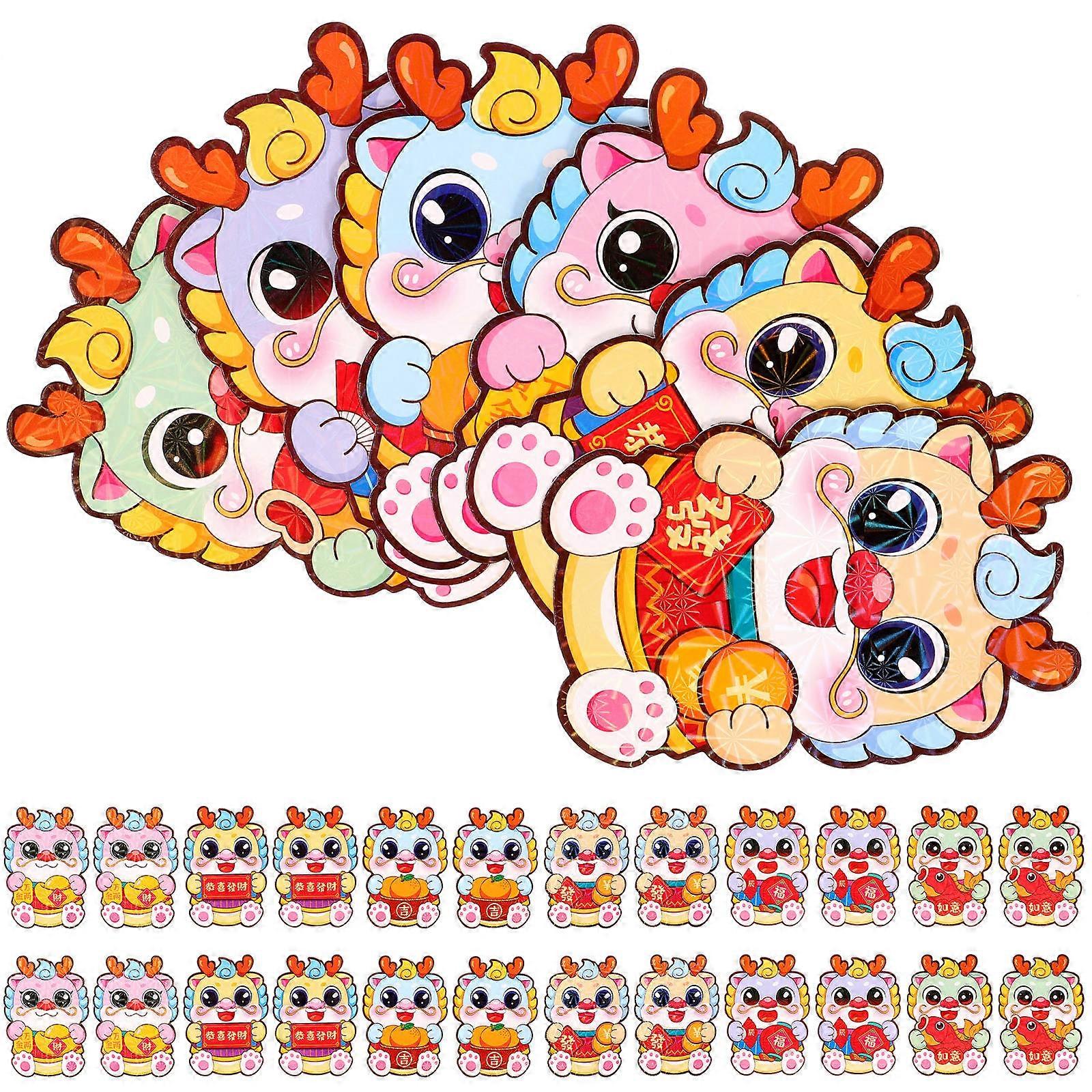 Cartoon Red Envelopes Paper Red Envelopes for Drinking 60Pcs Spring Festival Packets