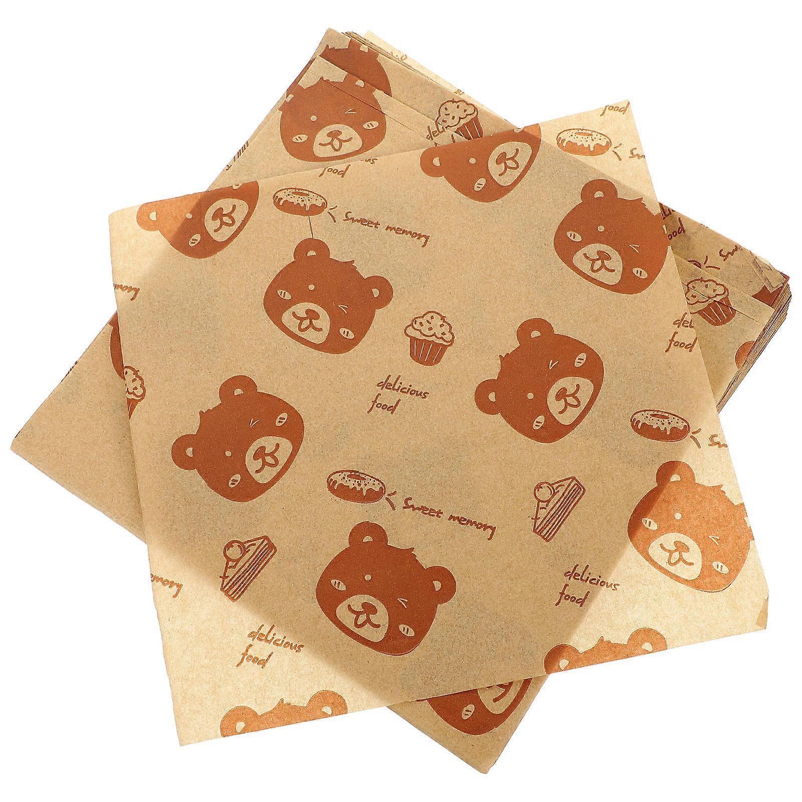 Élelmiszercsomagoló zsírpapír 500 lap esküvőkre, ünnepekre, világosbarna, mikrohullámú sütőben használható