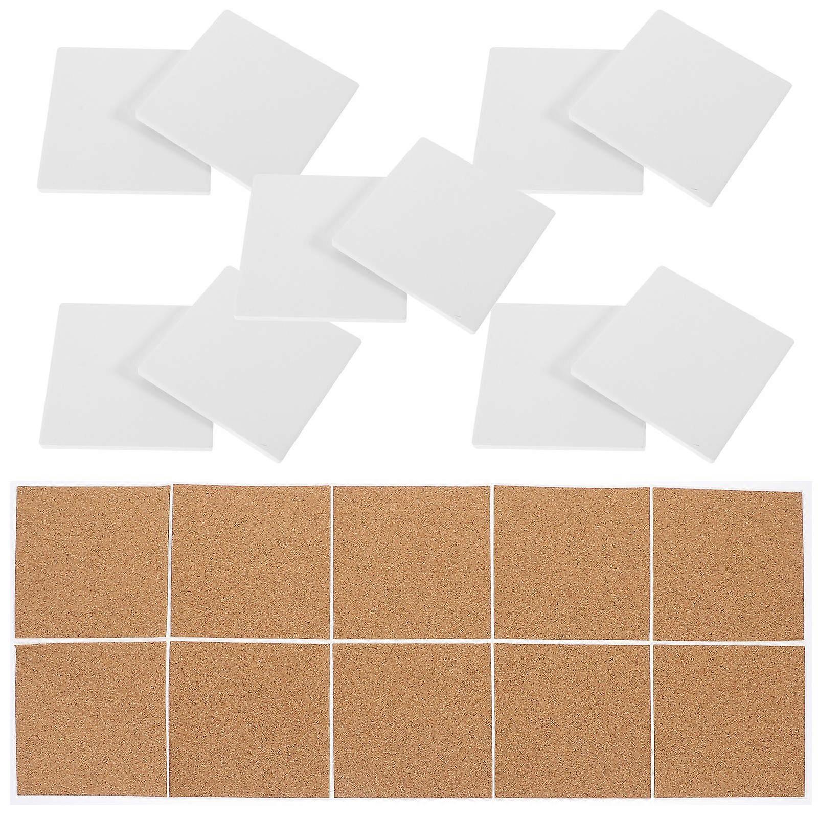 Ceramic Sublimation Coasters DIY Blank Cup Mats for Heat Transfer 30Sets