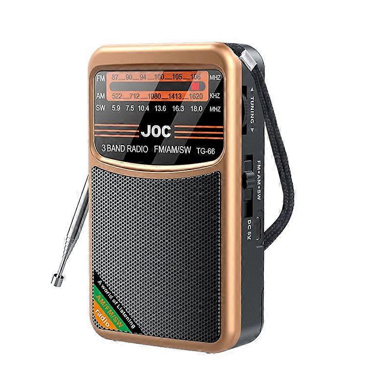Multi-Function Full Band Radio AM/FM/LW/SW Gold