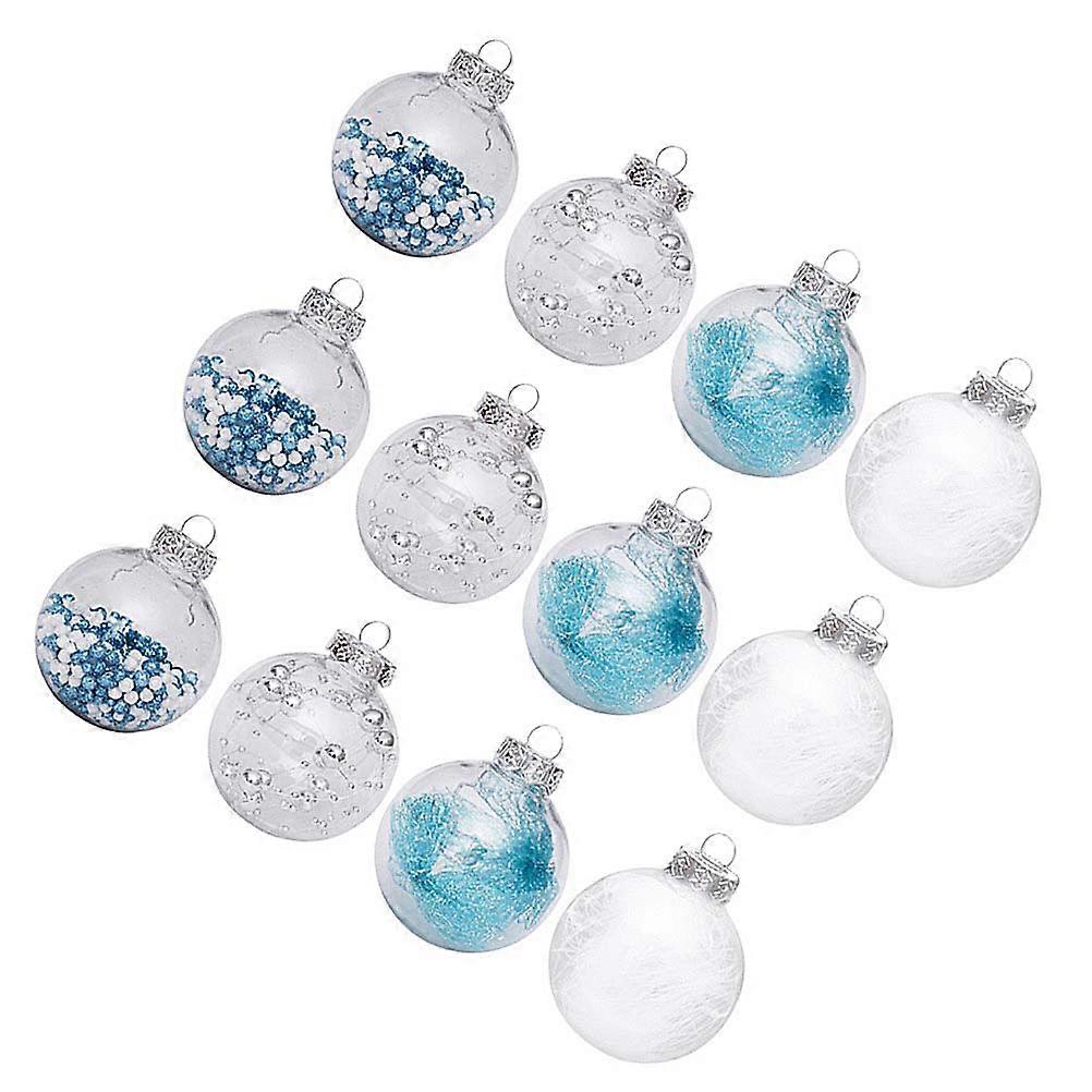 Tree Balls Ornament for Decoration 24Pcs Transparent Mesh Christmas Hanging Balls