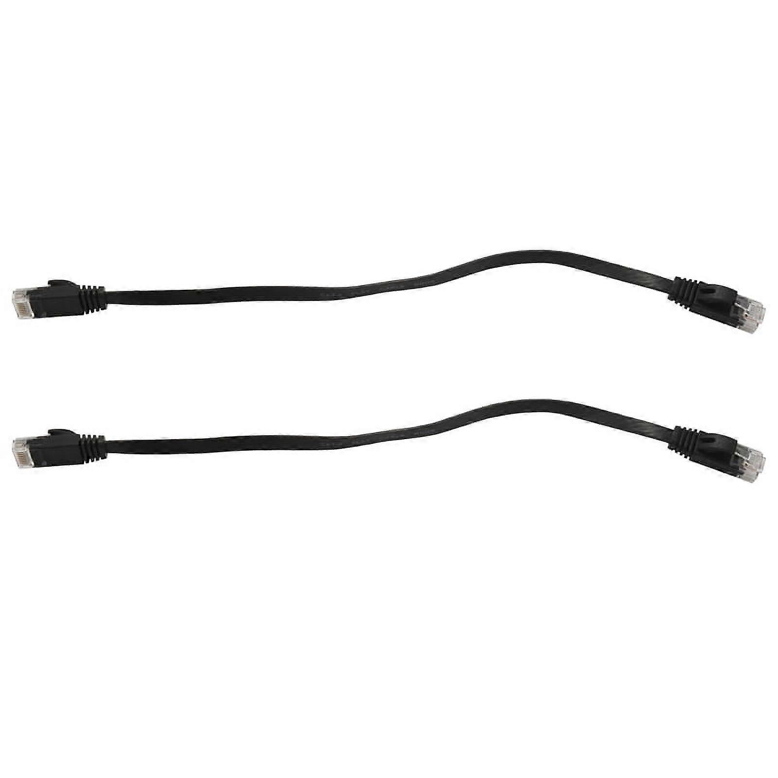 12 Pcs 1 Ft Flat Internet Network Cable Solid Cat6 High Speed Patch Lan Wire With Snagless Rj45 Connectors