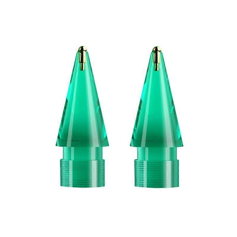For Apple Pencil 1/2 2pcs Stylus Tip, Spec: Round (Green) Round (Green)