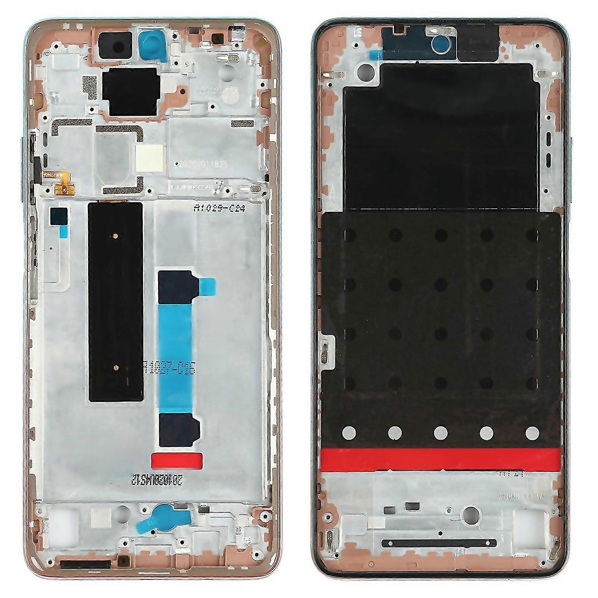 Für kompatible Frontgehäuse-LCD-Rahmen-Lünettenplatte für Xiaomi Redmi Note 9 Pro 5g M2007j17c