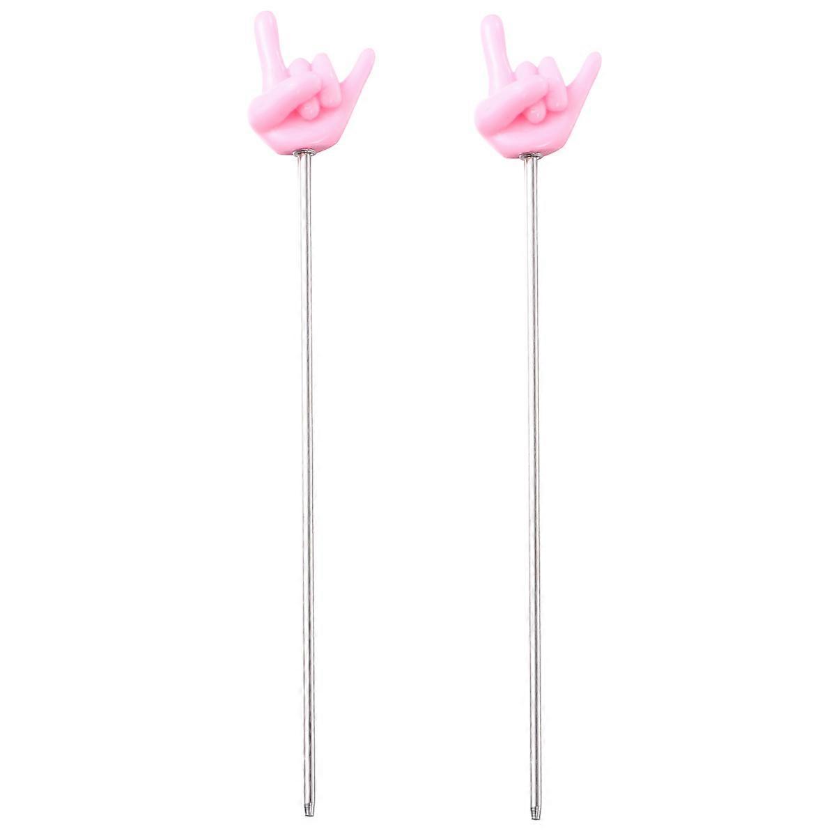 6Pcs Pink Stainless Steel Cake Tester for Baking Use Easy to Clean Tool
