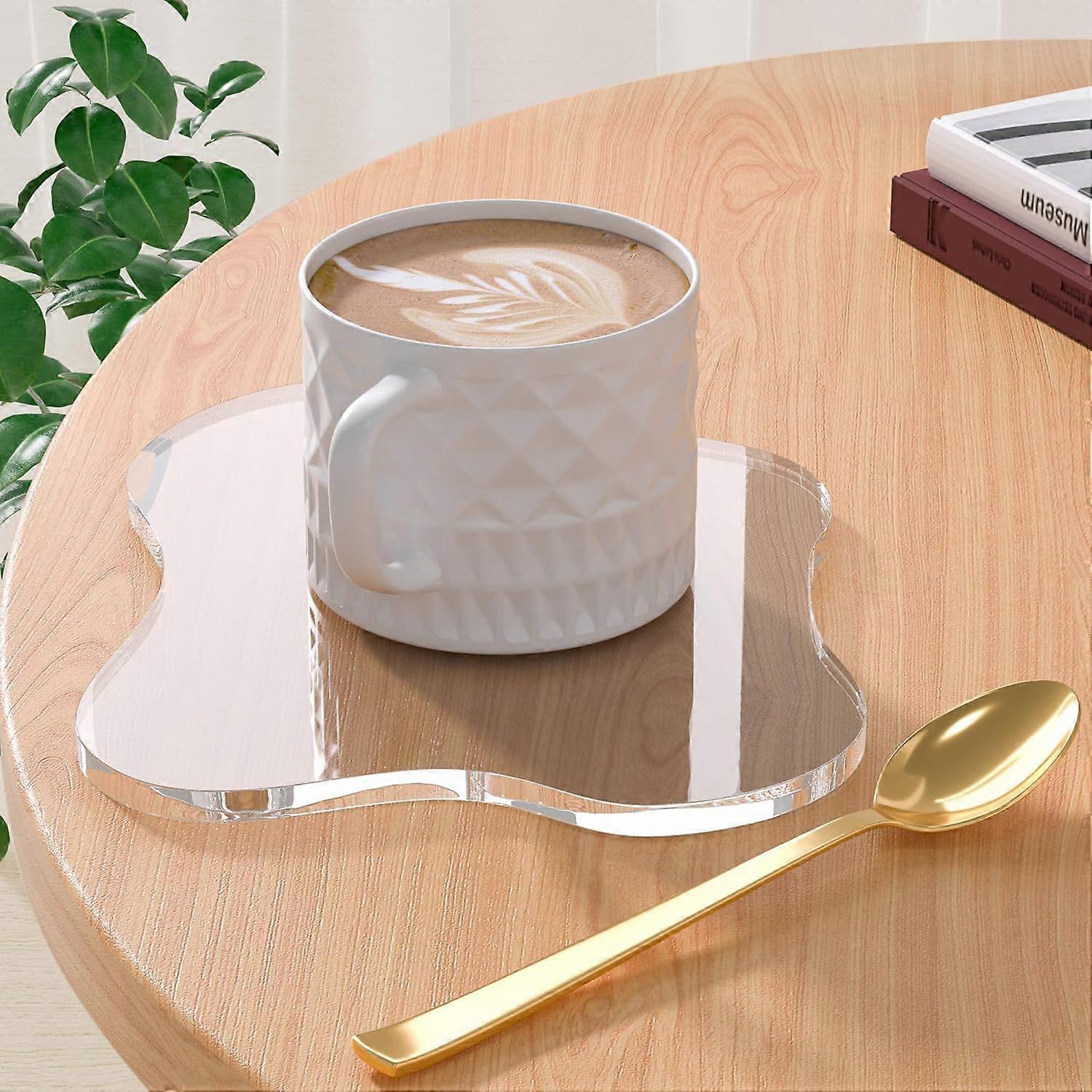 Acrylic coasters and decorative panels, irregular beverage coasters, transparent cloud-shaped coffee cup coasters - ideal choices for desktop protecti