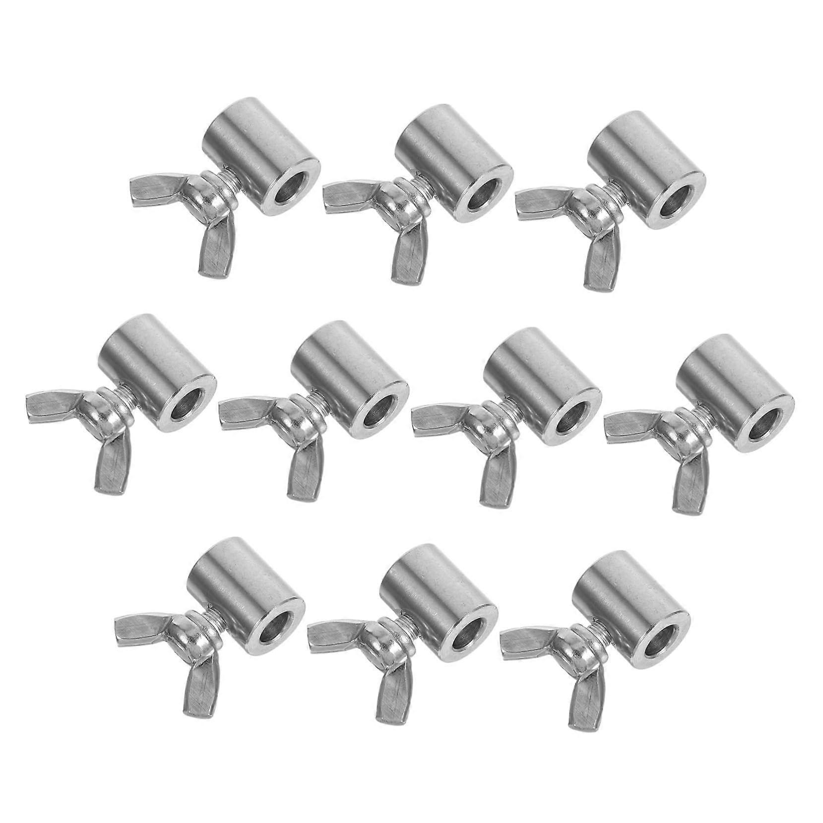 Stainless Steel Wire Rope Clamp 10Pack Butterfly Clip Single And Double Cable Locking Clamp For Climbing Rigging