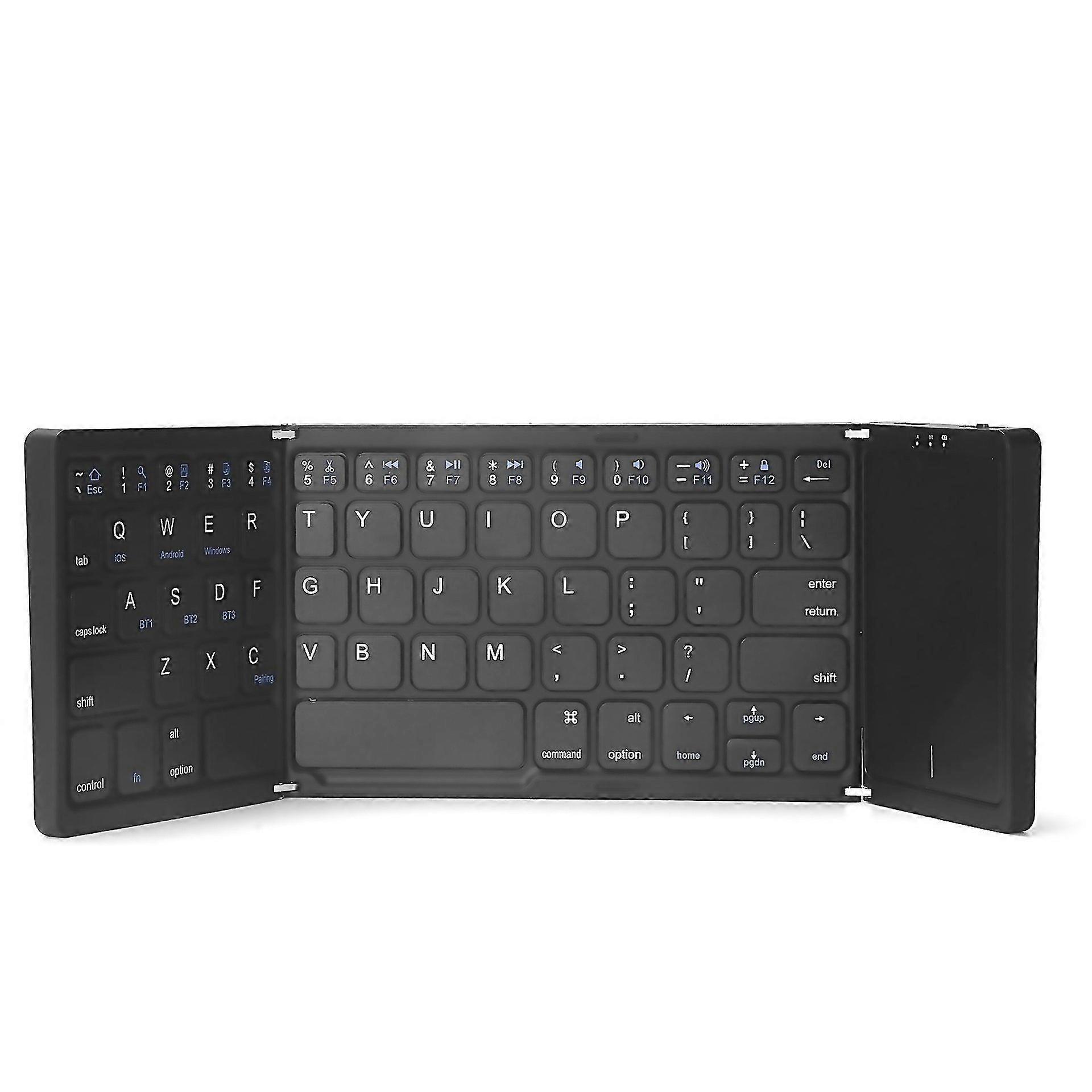 Clavier Bluetooth pliable rechargeable avec pavé tactile (gris) pour B089t