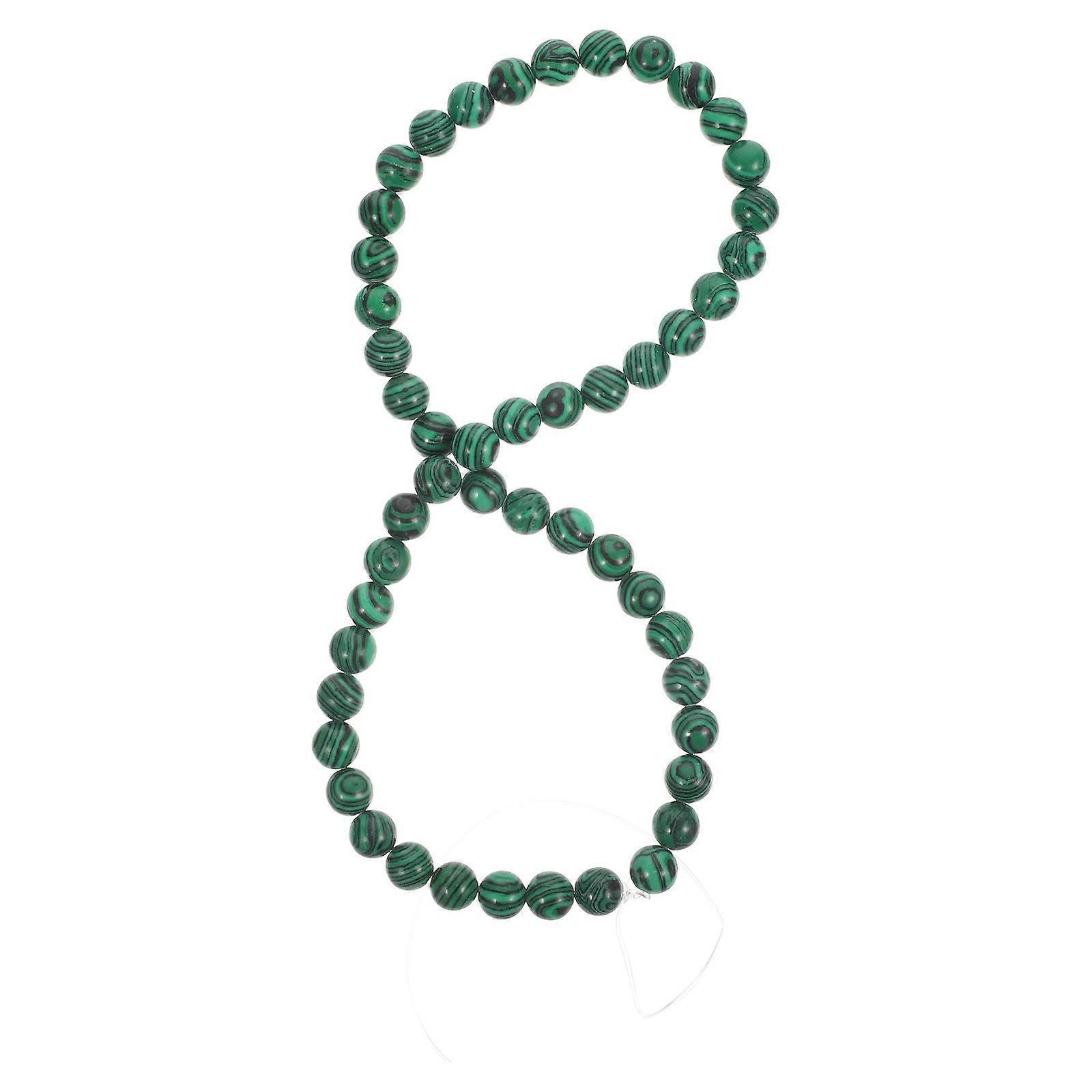 Natural Stone Beads Round Loose Beads for Craft DIY 5Pcs 1 Strip