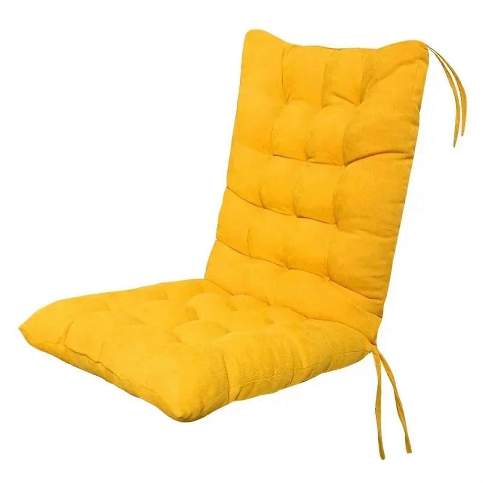 Sun Lounger Cushion 45x100cm For Outdoor Deck Chair Back Thick Seat Pad Yellow Tatami Style