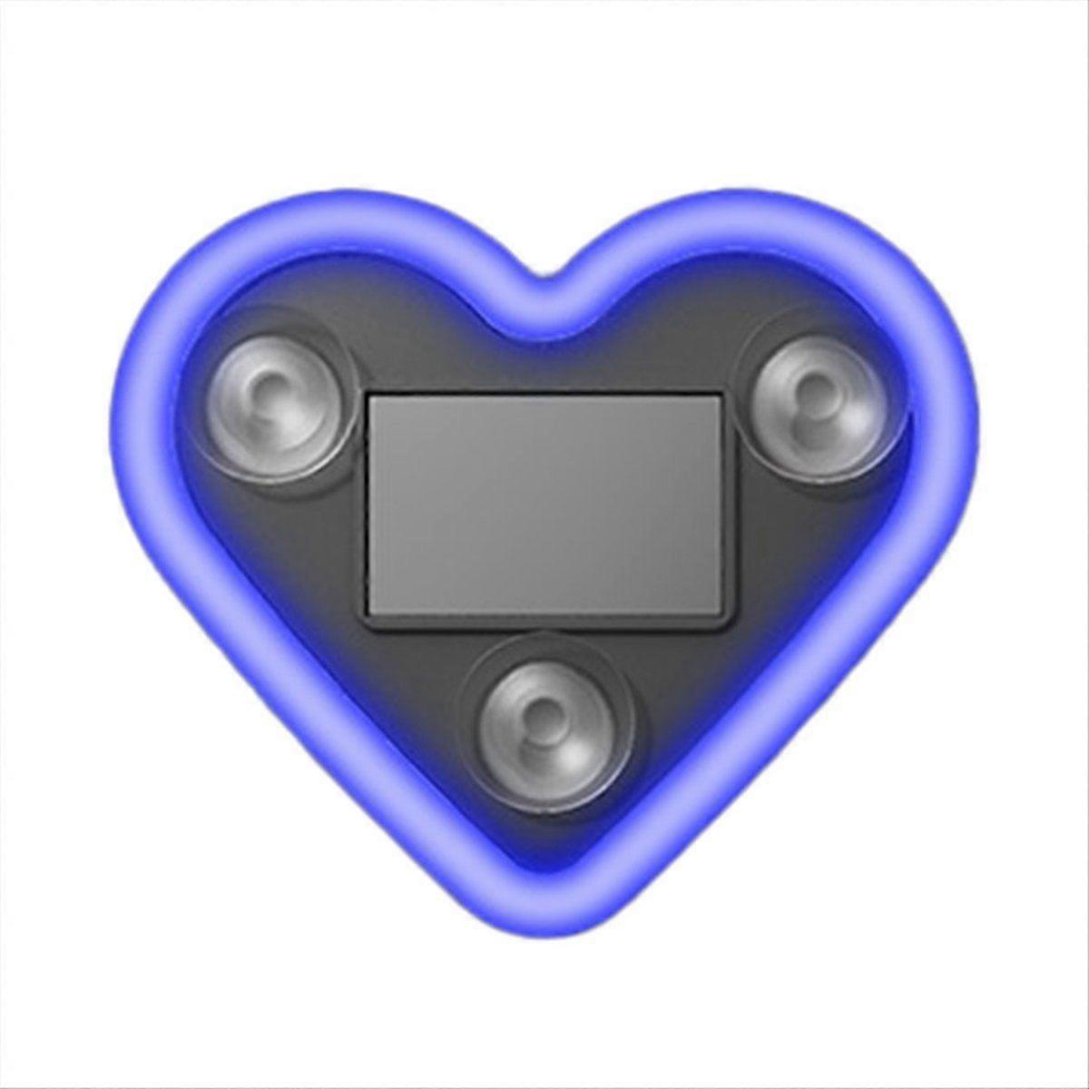 Car LED Ambient Light, Love Heart Solar Vehicle Neon for Triangle or Back Window, Blue Light