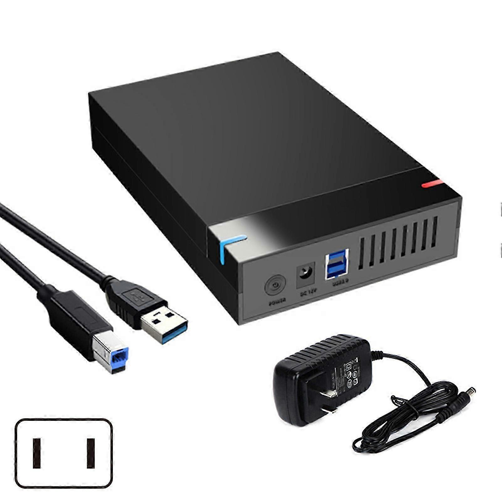 USB 3.0 Tool-Free Enclosure for 3.5' External SATAs Hard Drives Tool-Free Design For Quick Easy Installation for Multimedia Storage