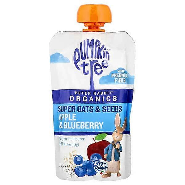 Pumpkin Tree Organics, Peter RabbitÃÂÃÂ¢ÃÂÃÂÃÂÃÂ¢ Organics, Organic Fruit Puree, Super Oats & Seeds, Apple & Blueberry, 4 oz (113 g)