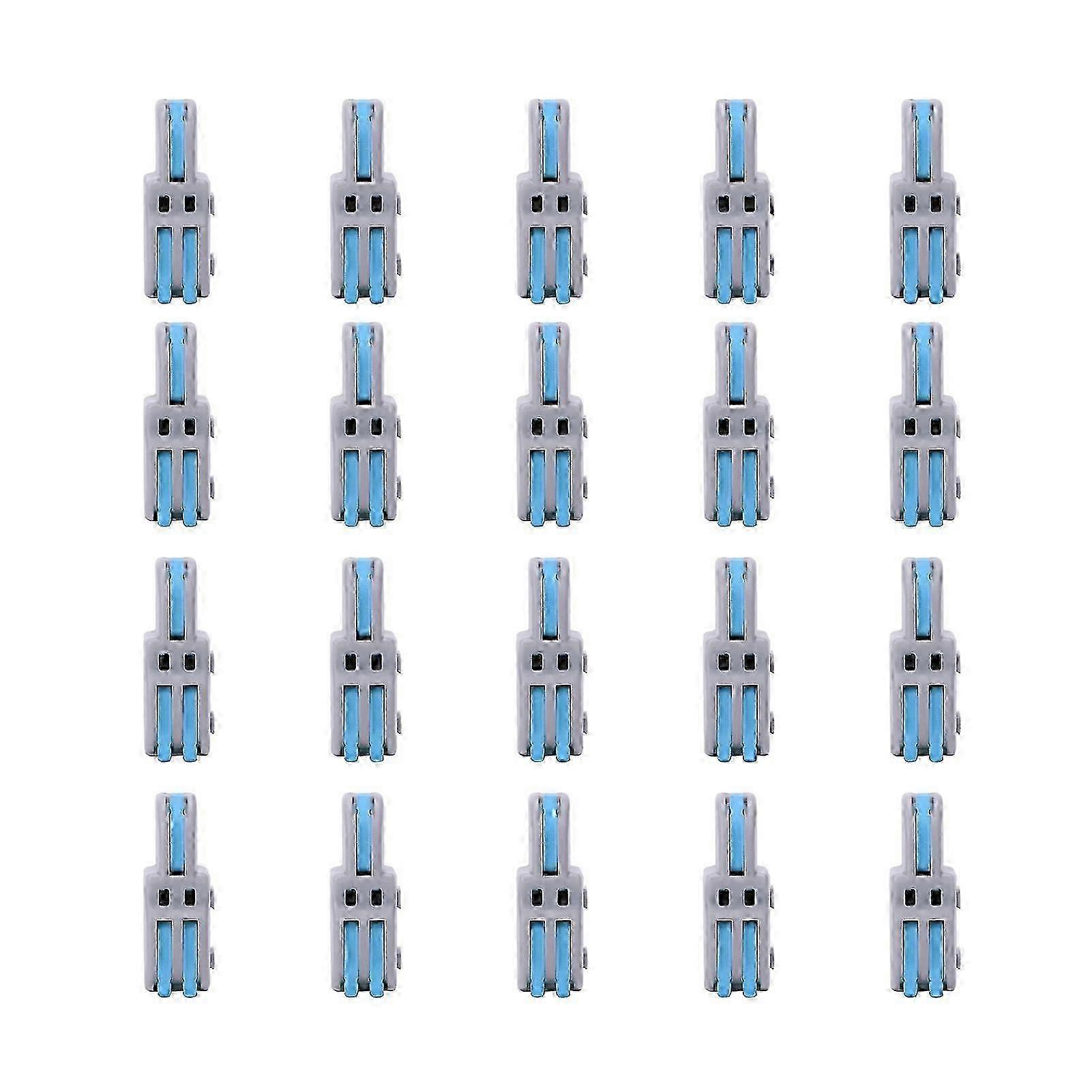 20Pcs Quick Terminal Block 1 in 2 out Wire Connector TShape PushType Wiring Splitter SPLF12A