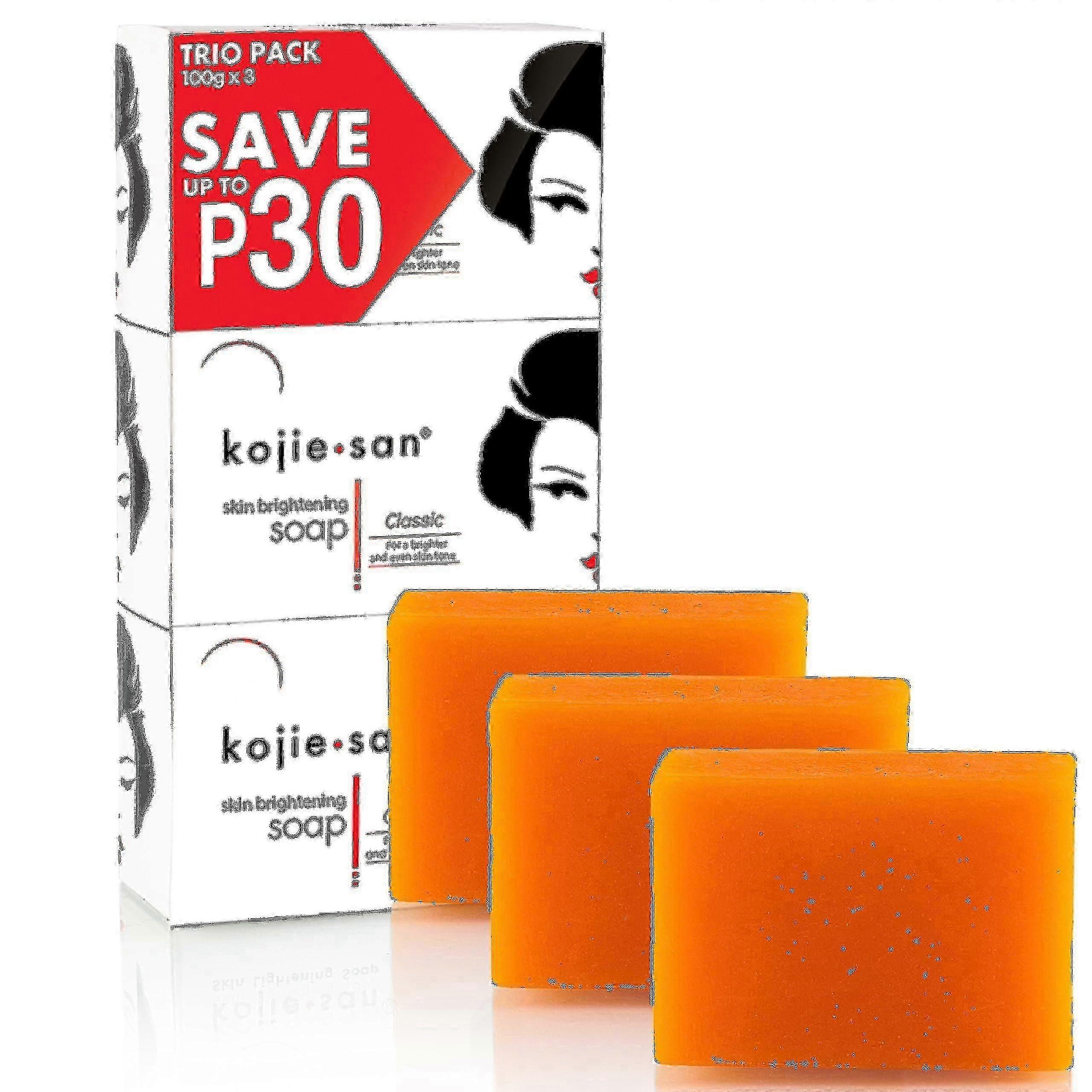 Kojie San スキンブライトニングソープ - クラシック 100g x 3、トリプルパック JP