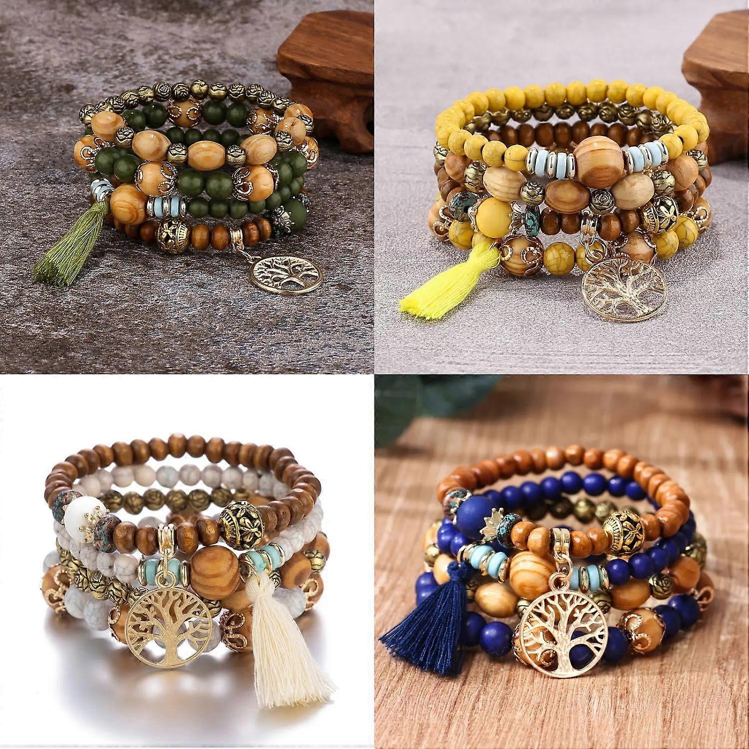Creative Bohemian Bracelet Layered Beaded Stretch Bracelet