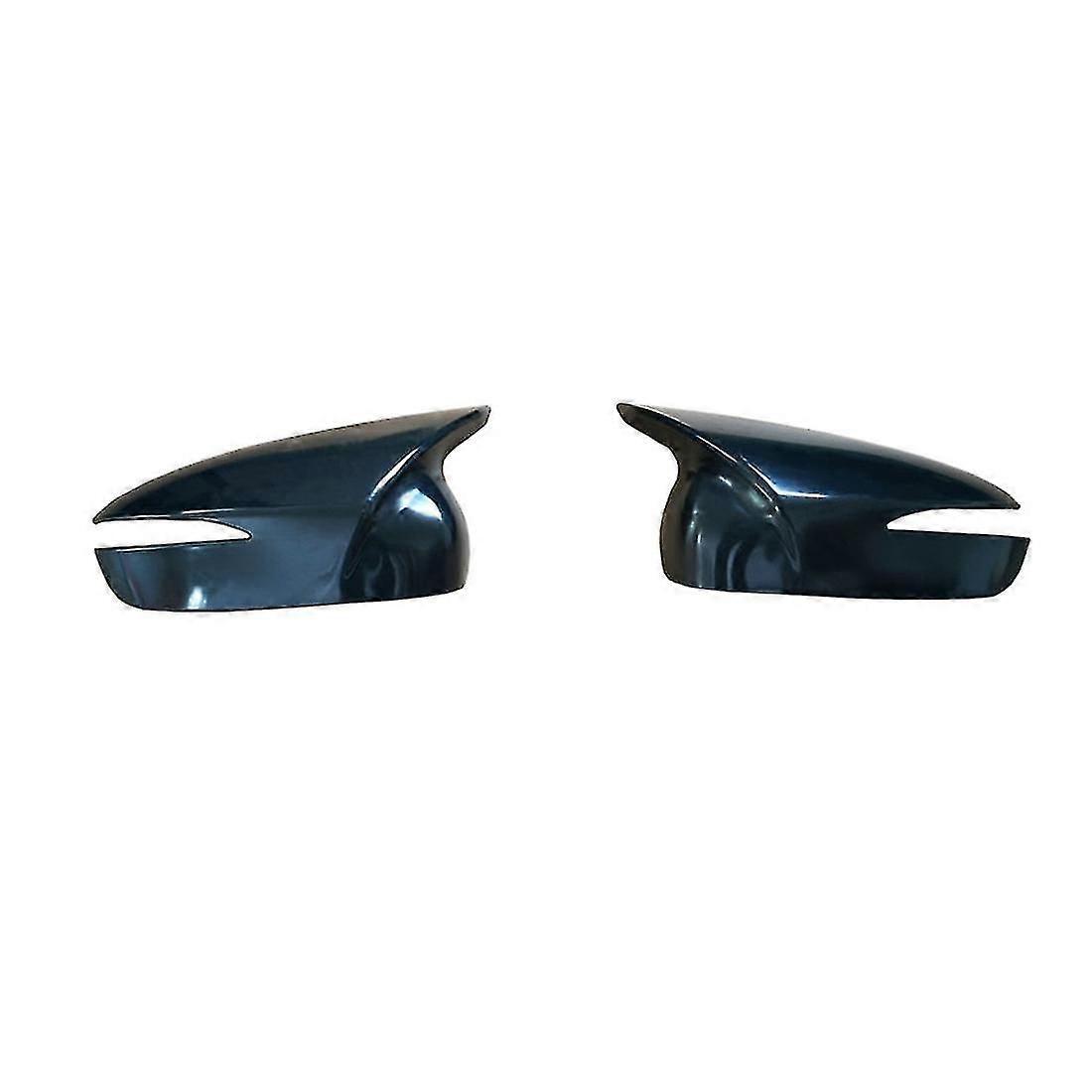 Glossy Black Horn Mirror Caps