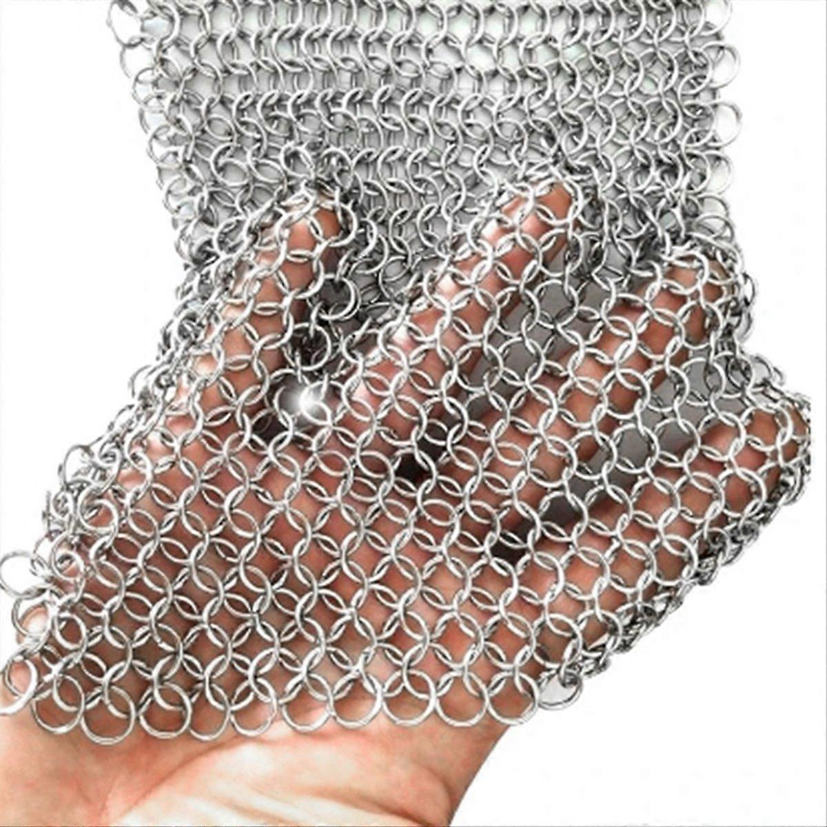 Kitchen Cleaning Ring Cleaning Chainmail Scrubber Accessories,Round