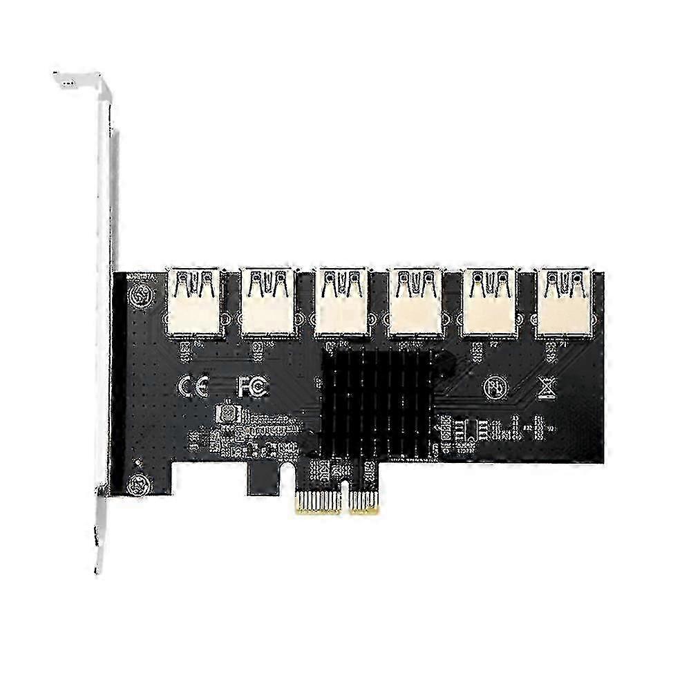 Pci-e Riser Card Pci-e 1x To 6 Usb 3.0 Grafický adaptér Sada karet