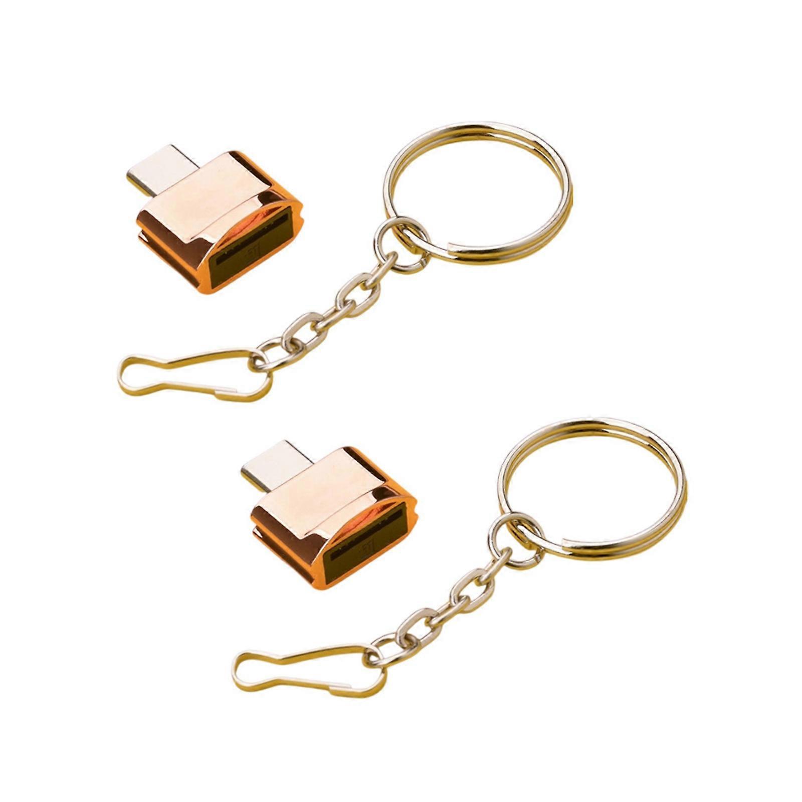 USB CREATE To TF Tiny STANDARD Card Reader OTG Support Transportable Memory Card Link For Smartphones Tablets Laptops  Rose Gold