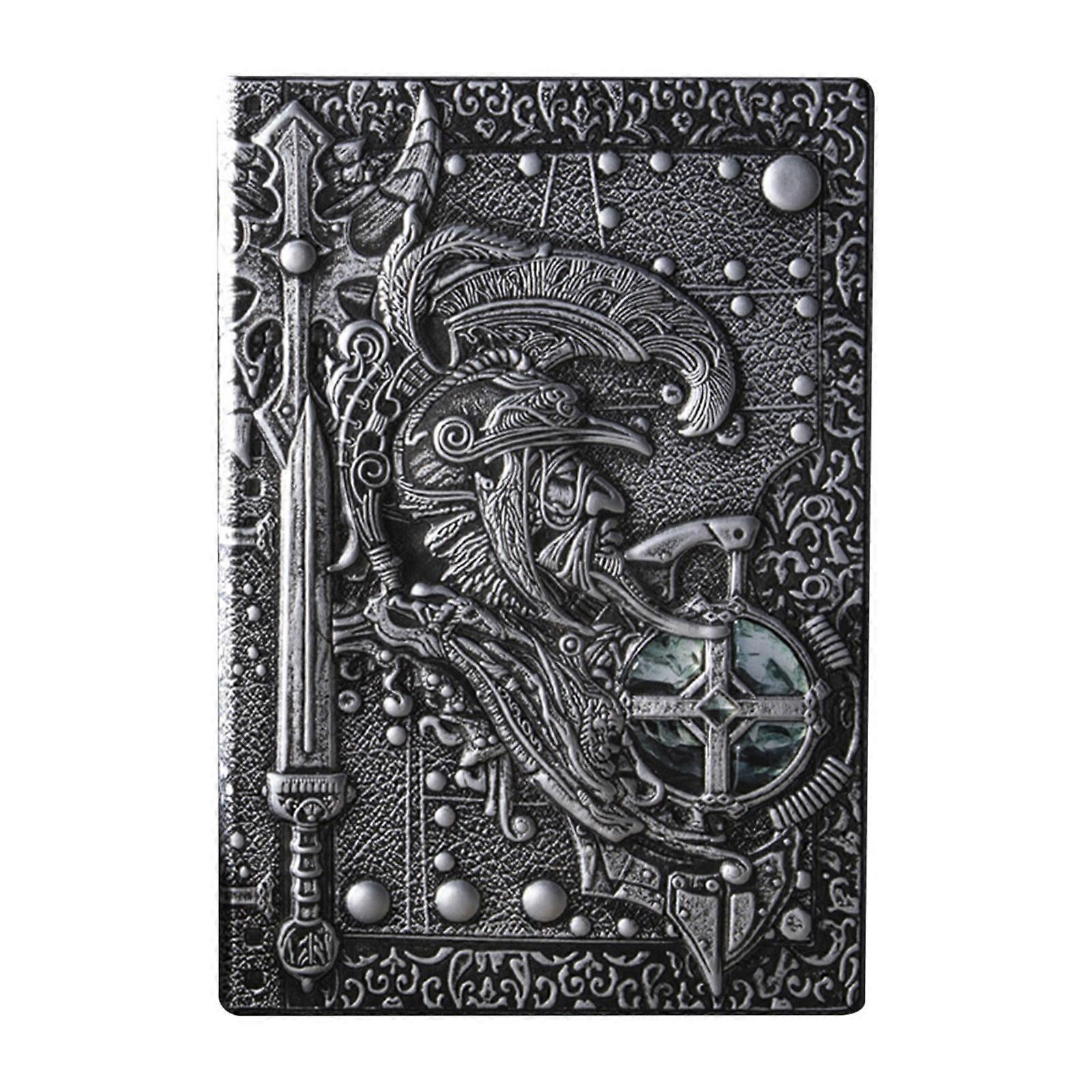 Vintage Map Embossed Leather Notebook - Compatible with Travel Journal, Daily Notepad, Business & Drawing Use, Antique Handmade Lined Hardcover