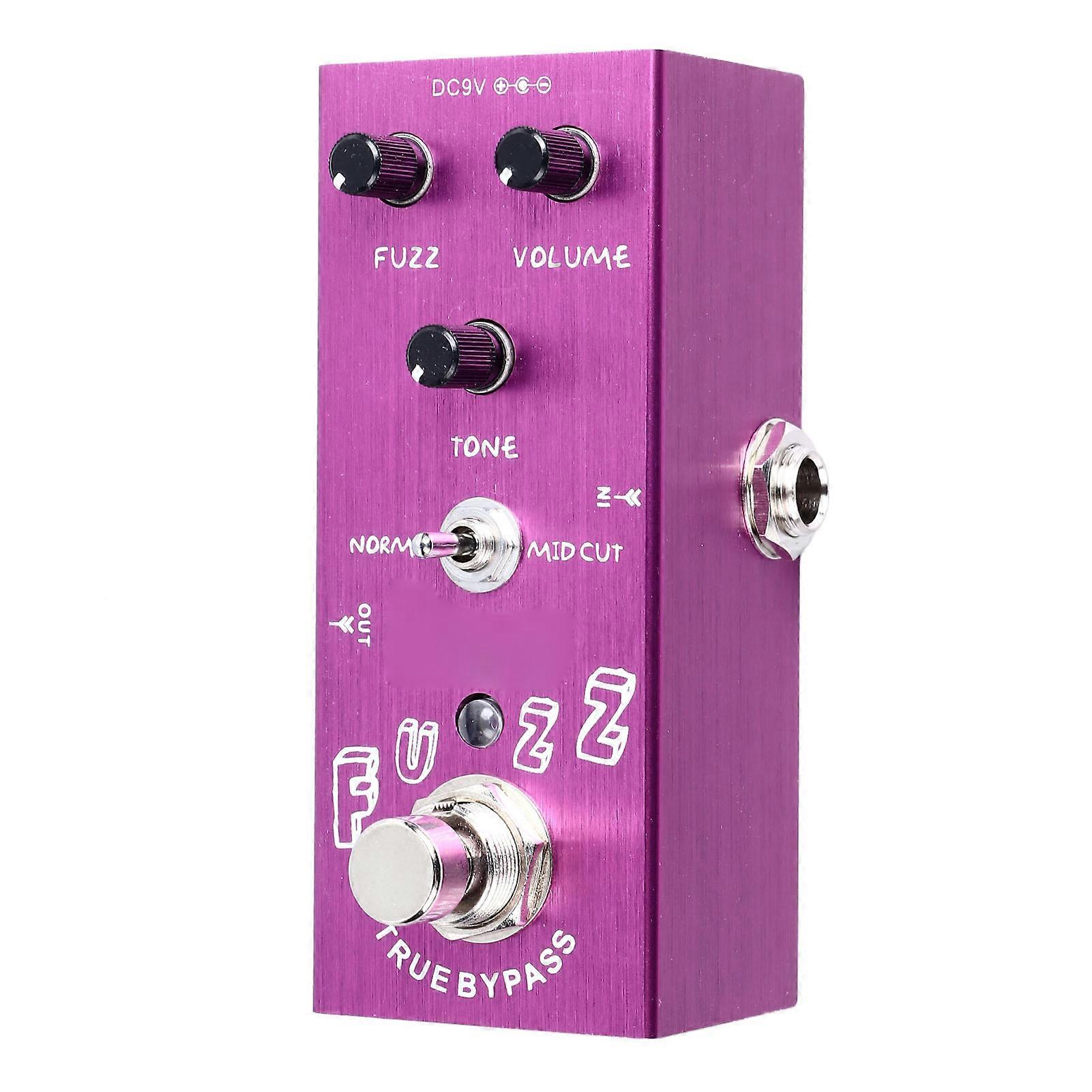 دواسة غيتار مستجيب الغيتار الكهربائية متعددة الوظائف لضبط مقبض ضبط الآلات الموسيقية شل معدني أرجواني