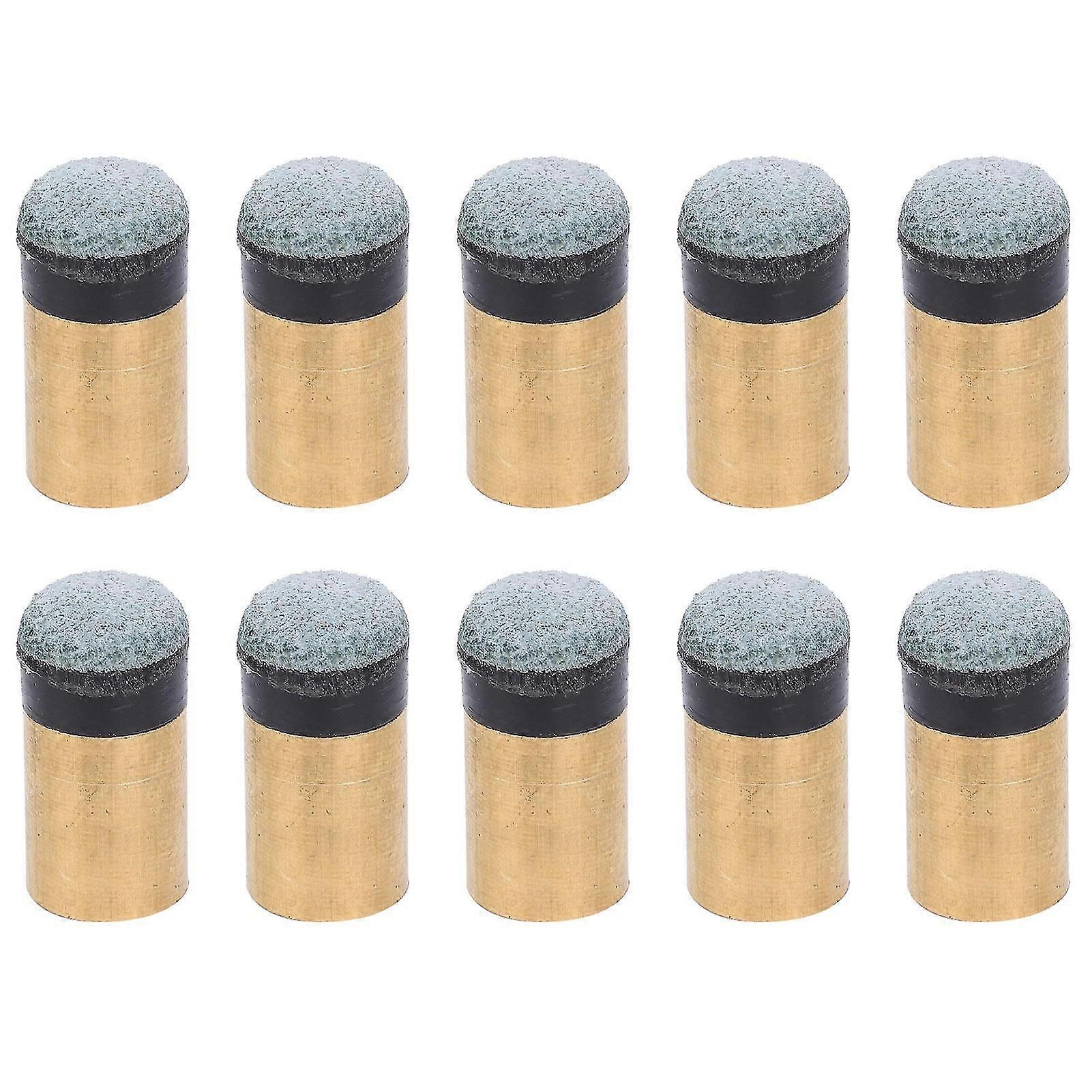 10kpl biljardi Snooker Pool Cue Pylväskärki Varaosat Ruuvi Kupari Pu Nahka (10mm)