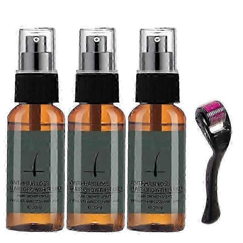 New model 90ml Beard Growth Kit, Beard Kit With Beard Roller Beard Growth Serum Spray, Beard Growth