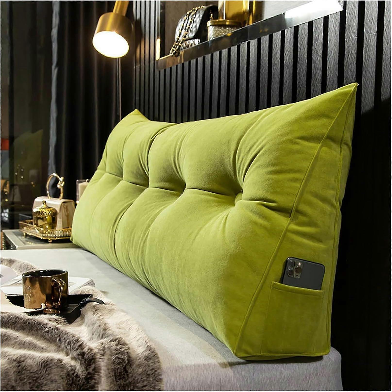 Comfortable Lumbar Bed Pillow Backrest Cushion Reading Pillow Triangular Headboard For Bed