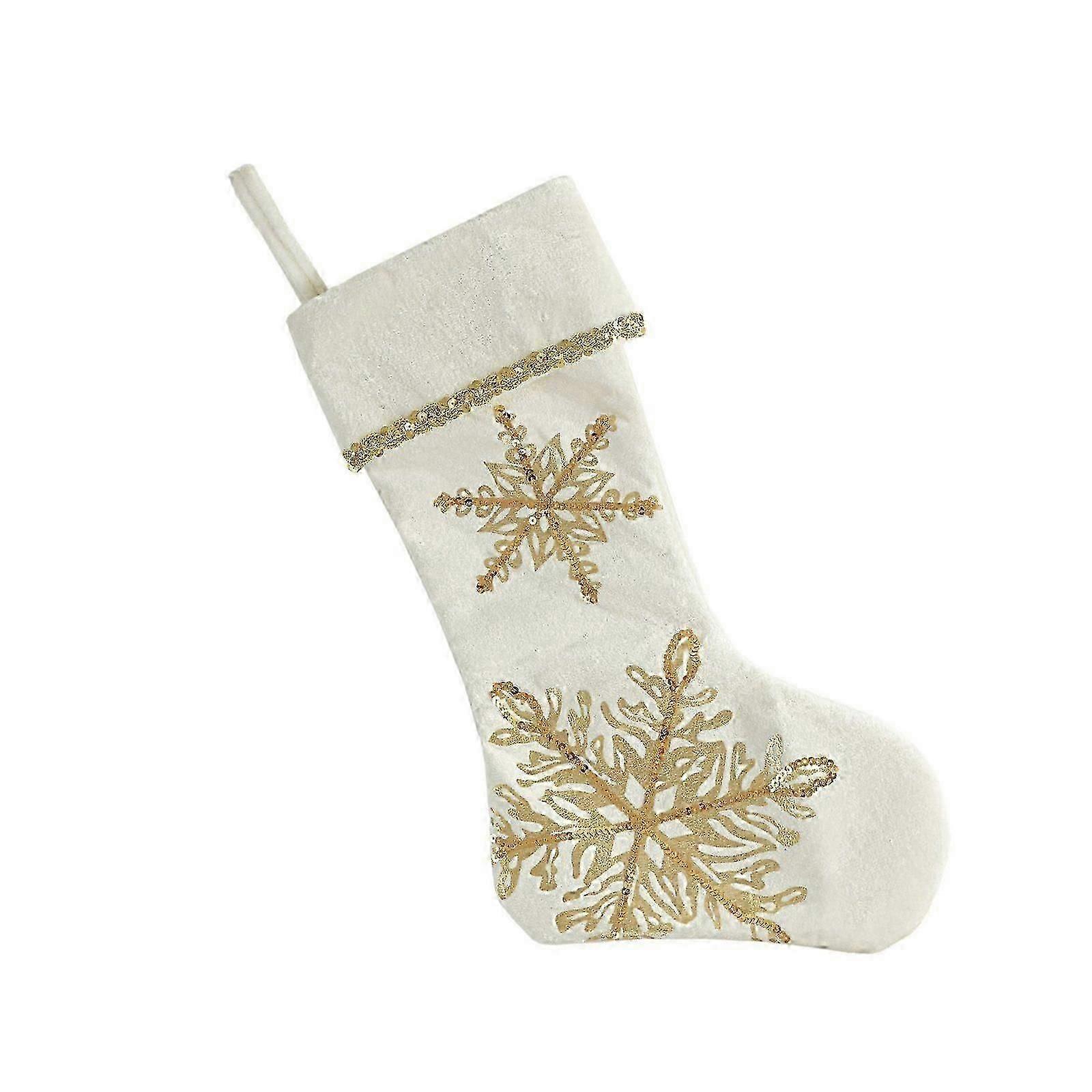 Snowflake Christmas Hanging Socks Christmas Stockings Candy Gift Bag Christmas