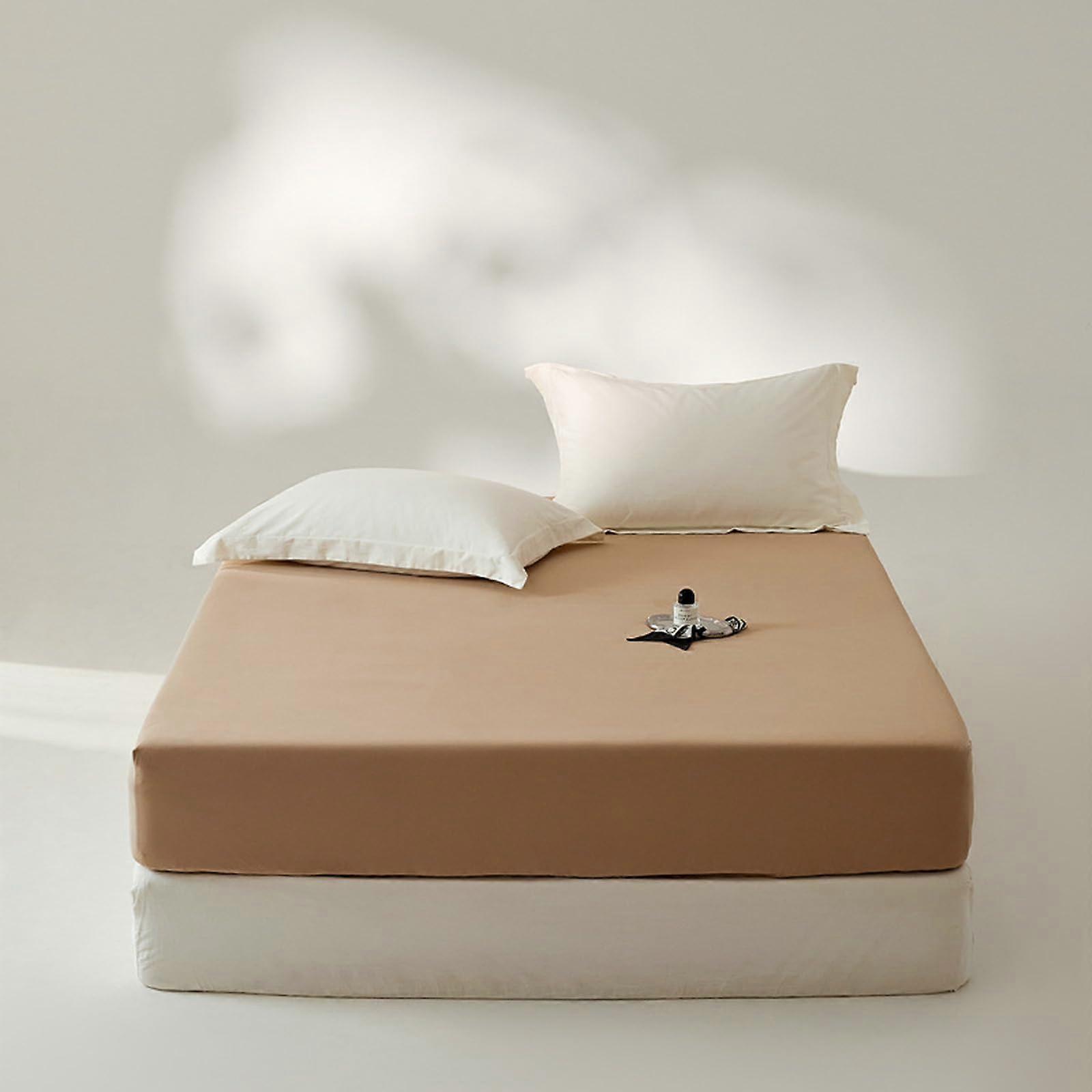 Fitted Sheet Cotton 150x200+30cm Machine Washable For Mattresses Of Different Heights