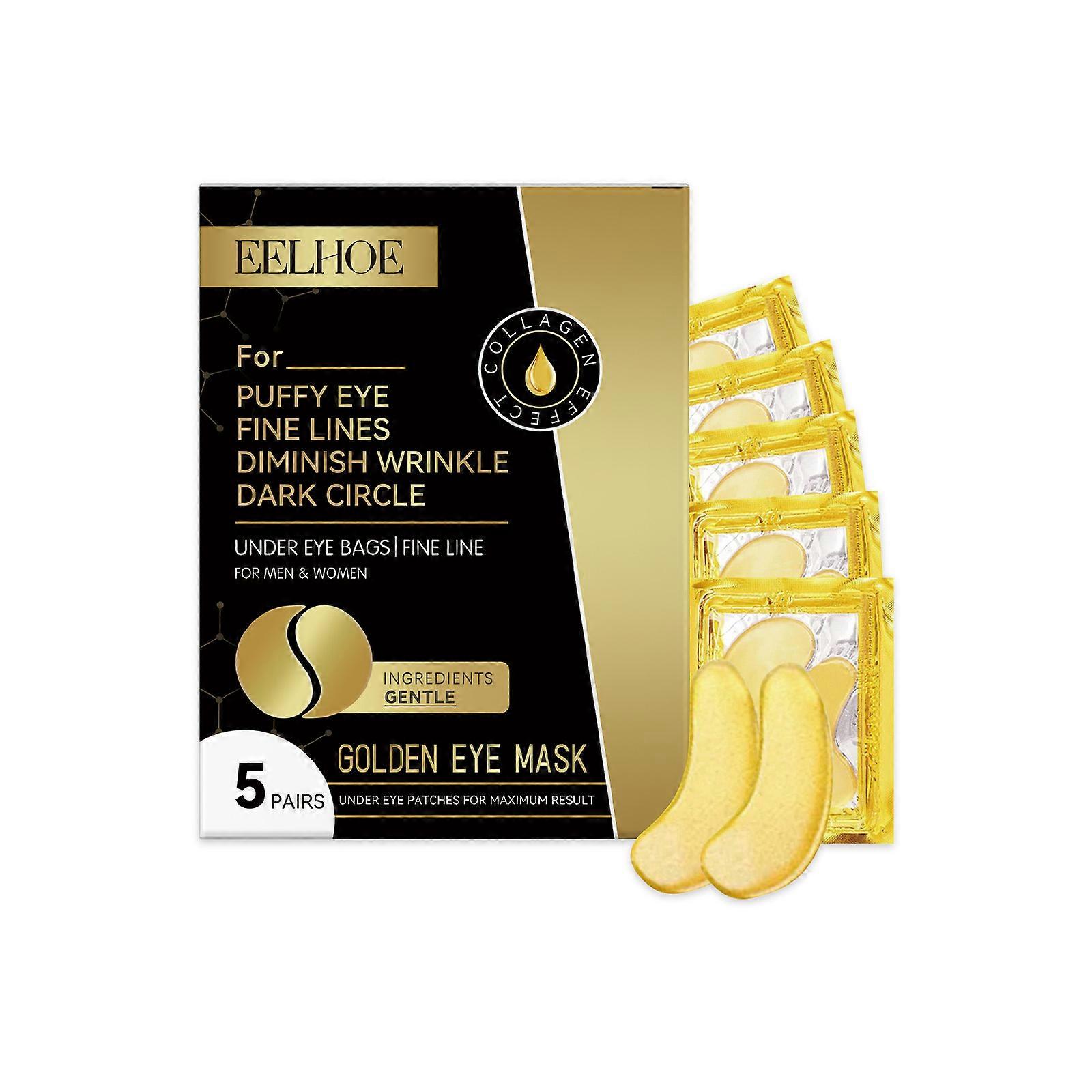 EELHOE Gold Firming Eye Mask, Reduces Fine Lines And Dark Circles Hydrates And Tightens The Skin Around The Eyes