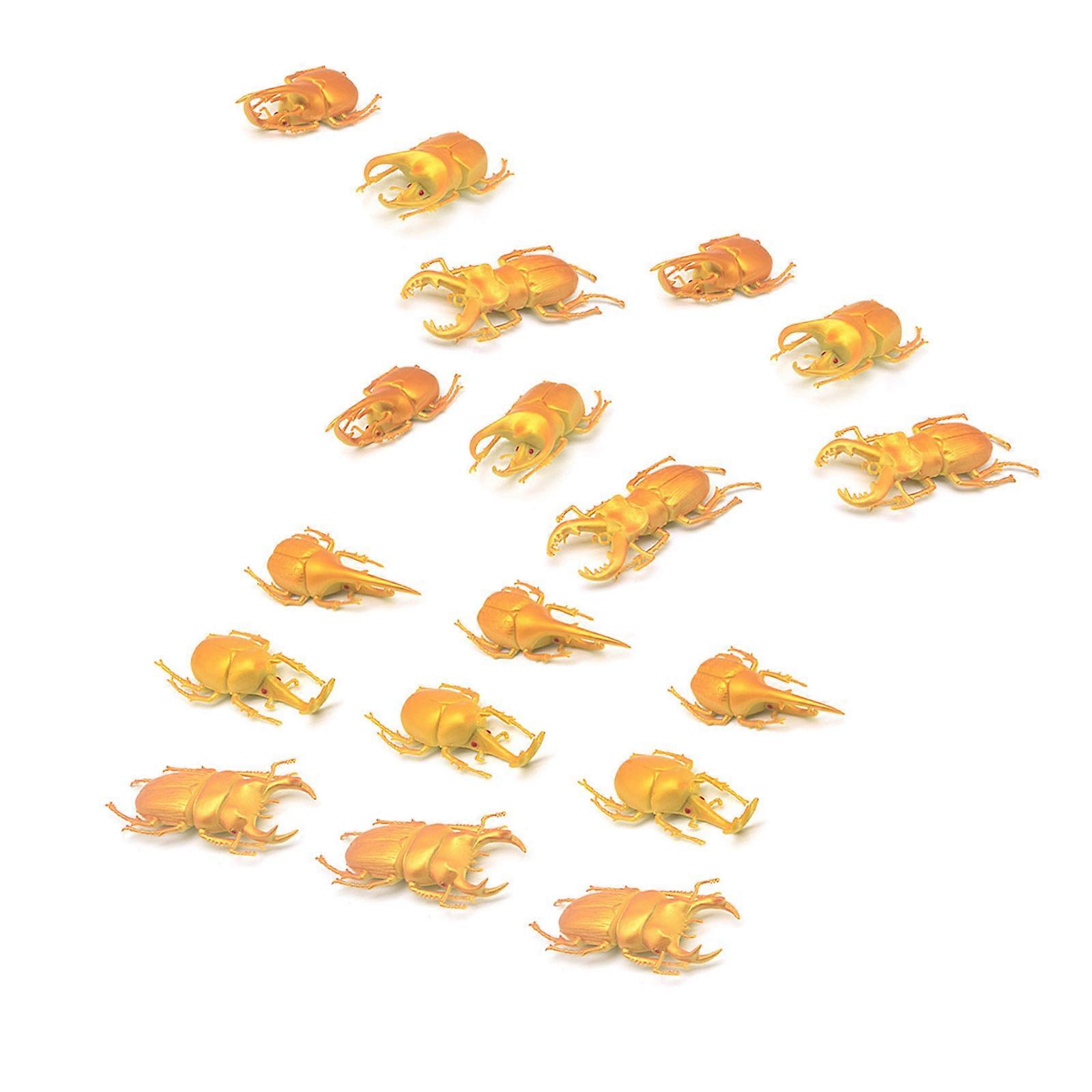 18Pieces Life Like Insect Model Figurine PVC Insect Figure For Classroom Teaching and Home Playhouse Scene Setting Multicolor