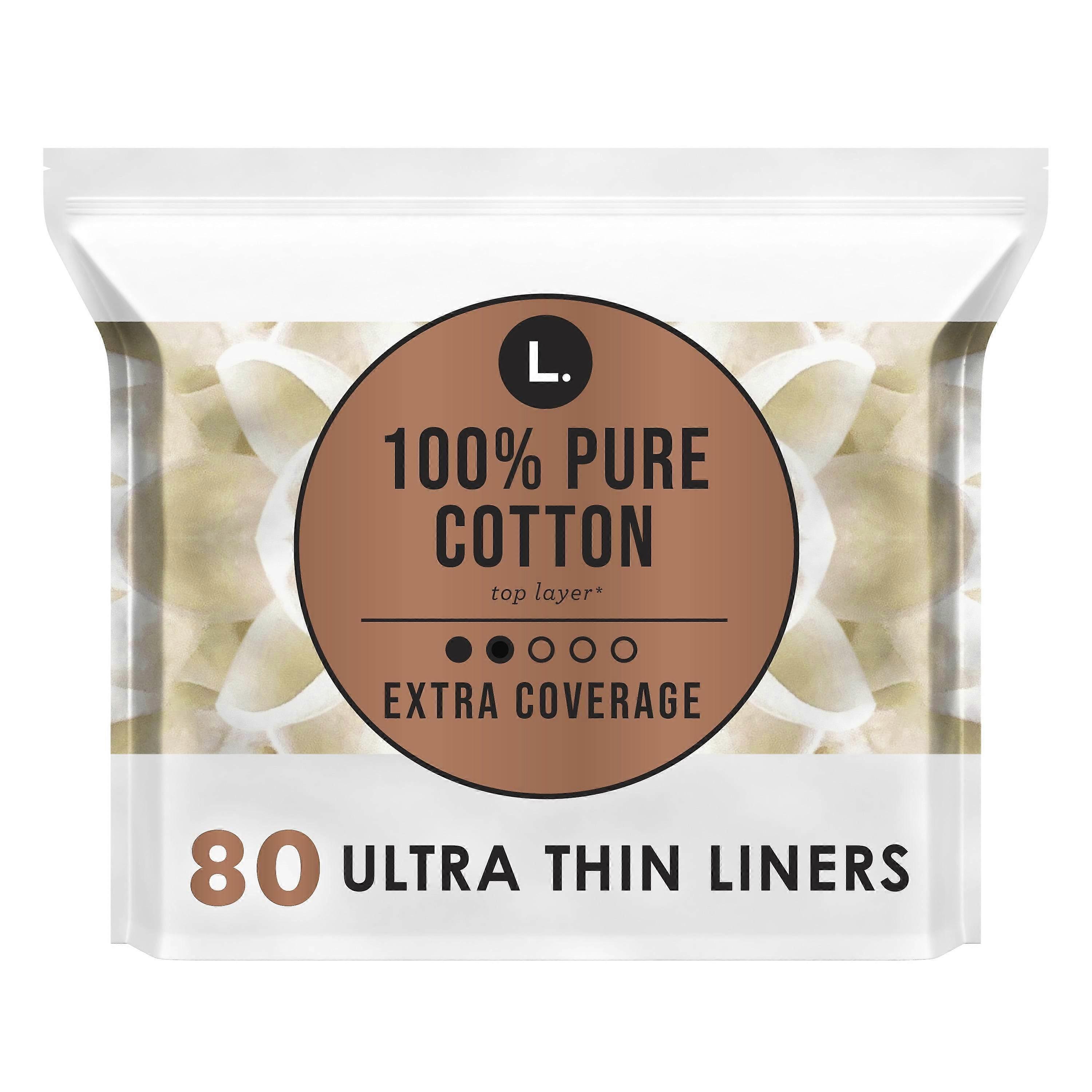 L. Liners ultra-minces sans chlore, 80 ch
