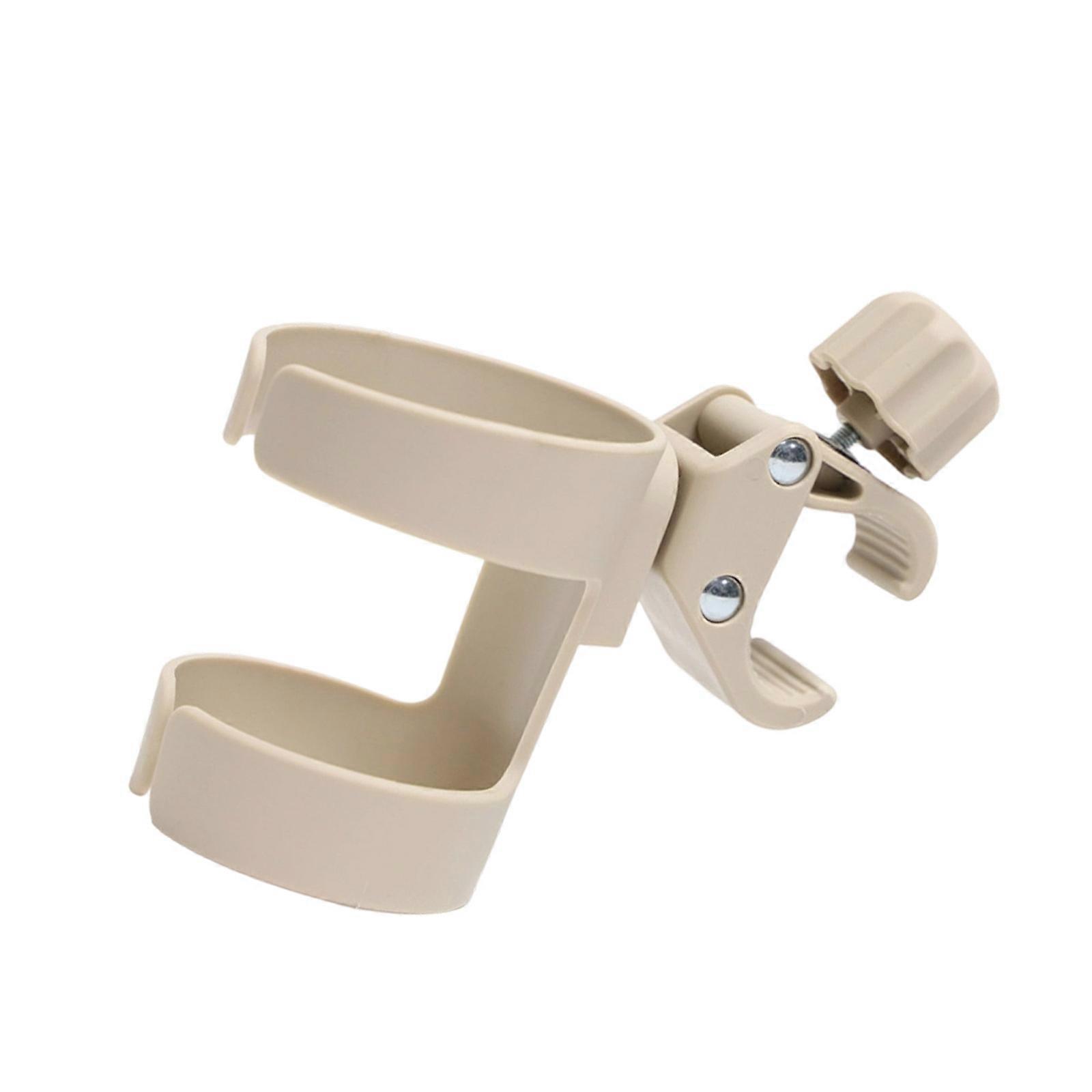 Flexible Baby Carriage Drink Cart Quick Snap On Mechanism Slip Resistant Outside Customizable Owner For Various Beverage Containers  Khaki