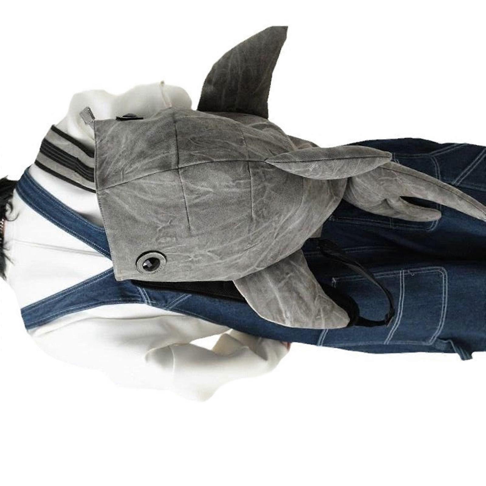 Spacious Shark Themed Laptop Backpacks With Ergonomic Shoulder Strap And Multiple Compartments  Gray
