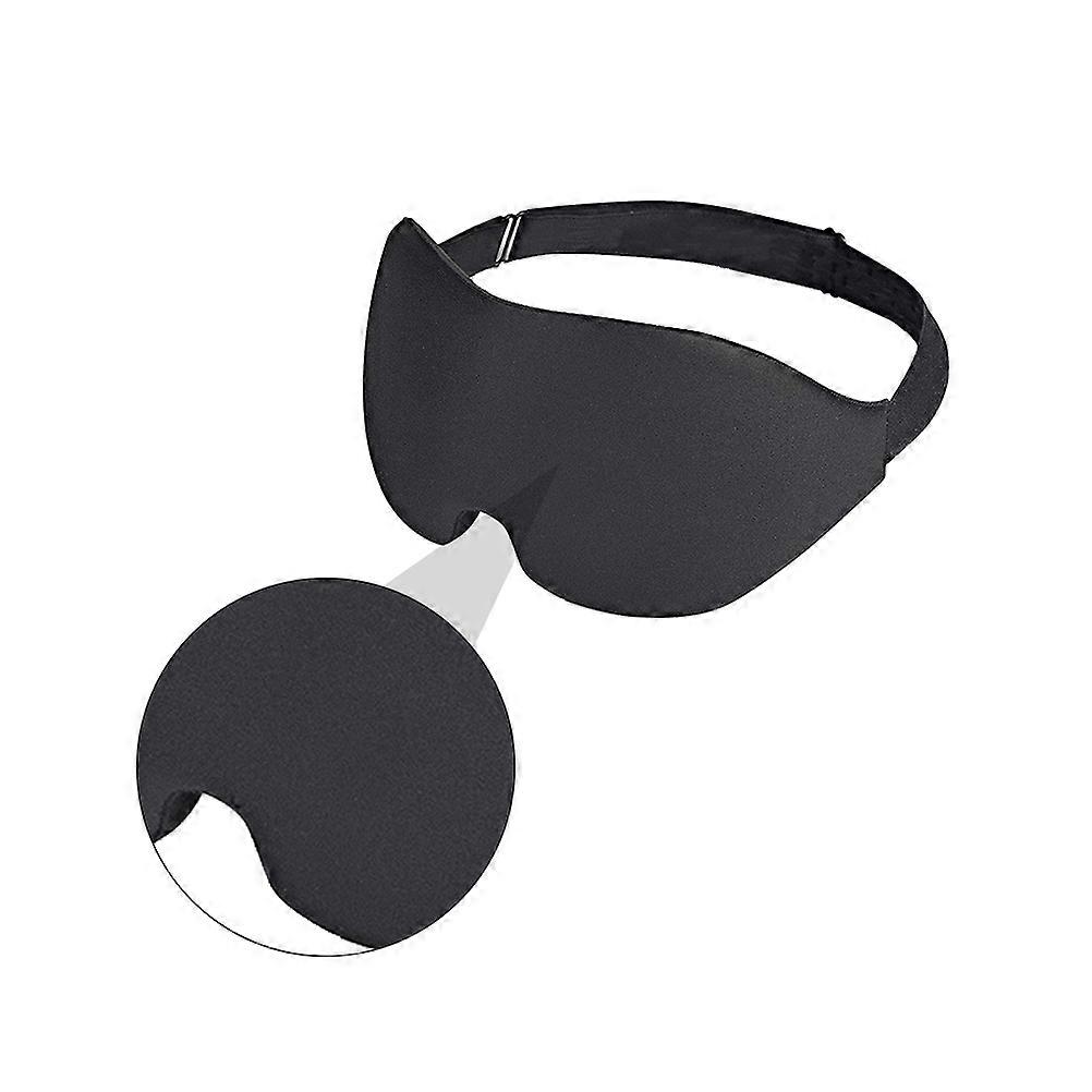Black Sleep Blindfold Eye Mask for Sleeping Use with Memory Sponge Material