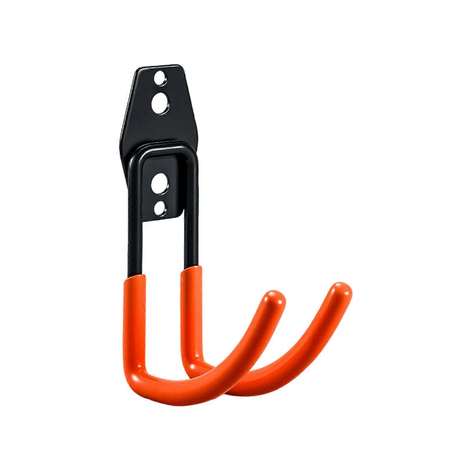 Iron Wall Hook With Weather-Resistant Simple Setups for Hanging Pots Garage Tool Holder Multipurpose Home Office Use  Orange