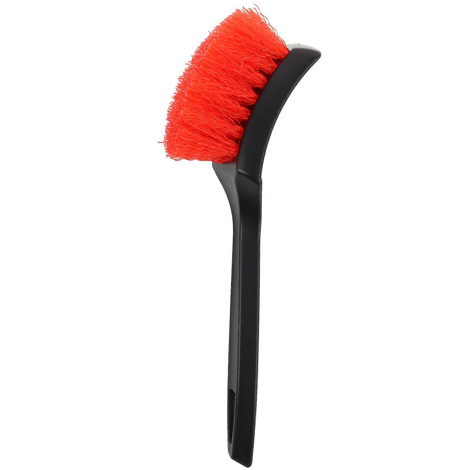 Multi-Function Cleaner Brush For Carpet Cleaning Vehicle Interior Detailing Ergonomic Handle Red 1Pack