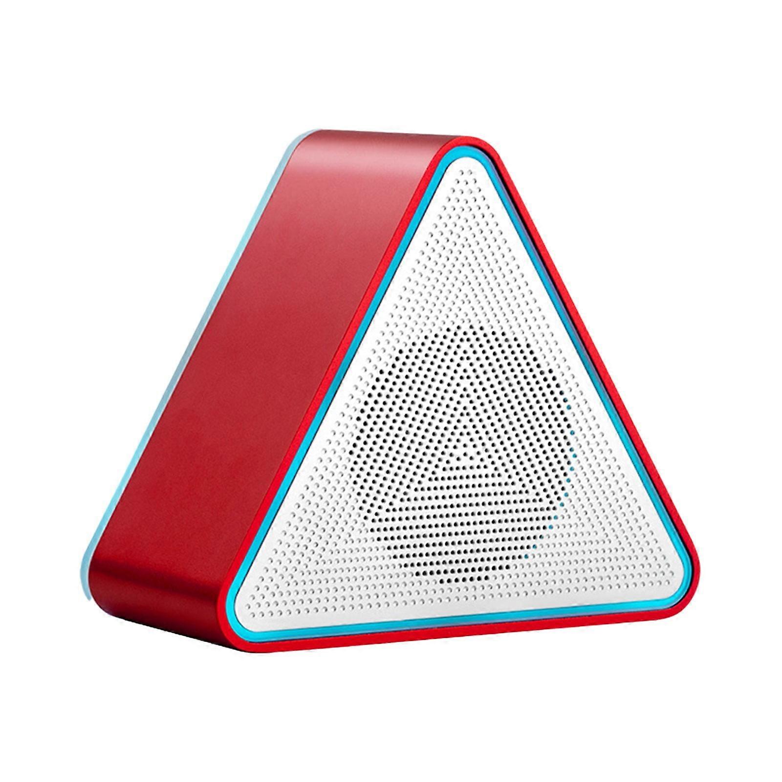 PAVEOS Portable Bluetooth Speaker RGB Lights Outdoor Heavy Subwoofer Sound with Large Volume Bluetooth Speaker for Car Suitable for the Elderly Red