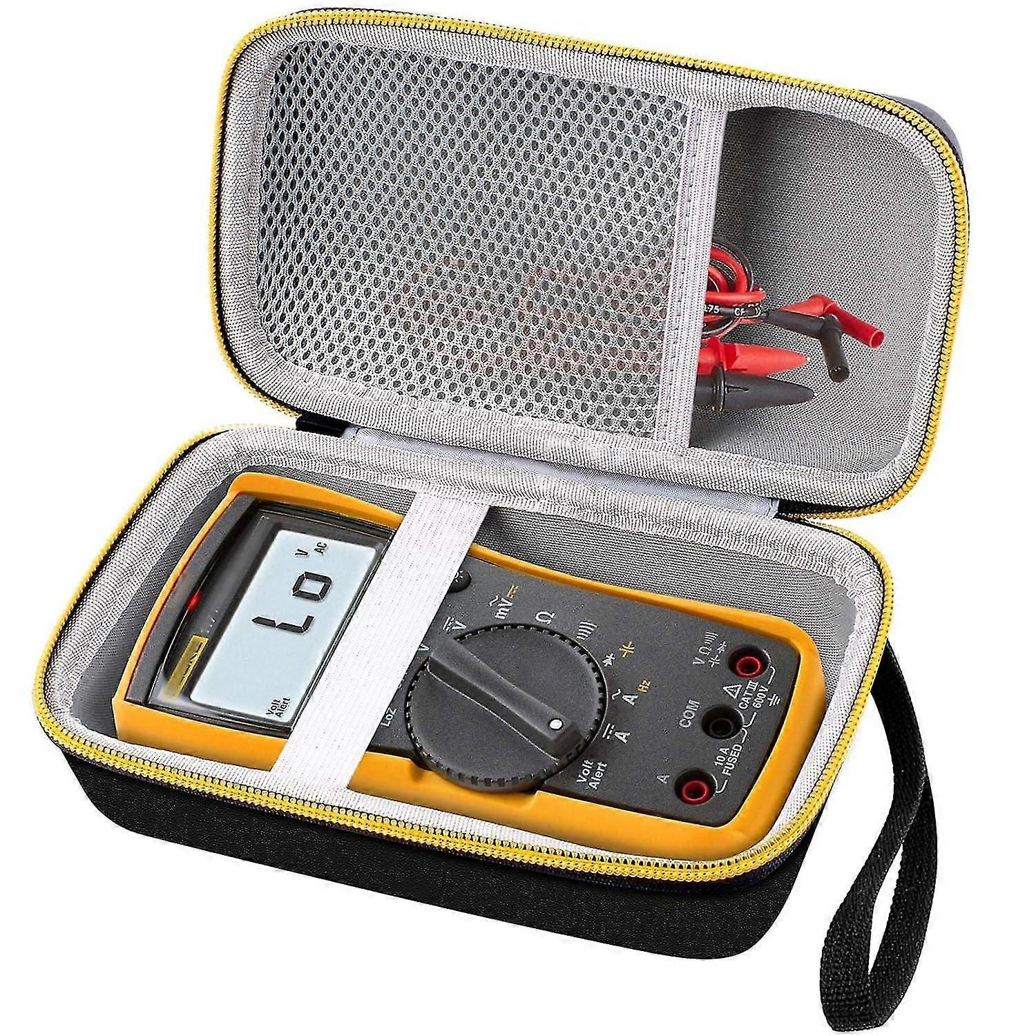 Hard Case For Fluke 117/115/116 Electricians True Rms Digital Multimeter With Accessories Mesh Pocket