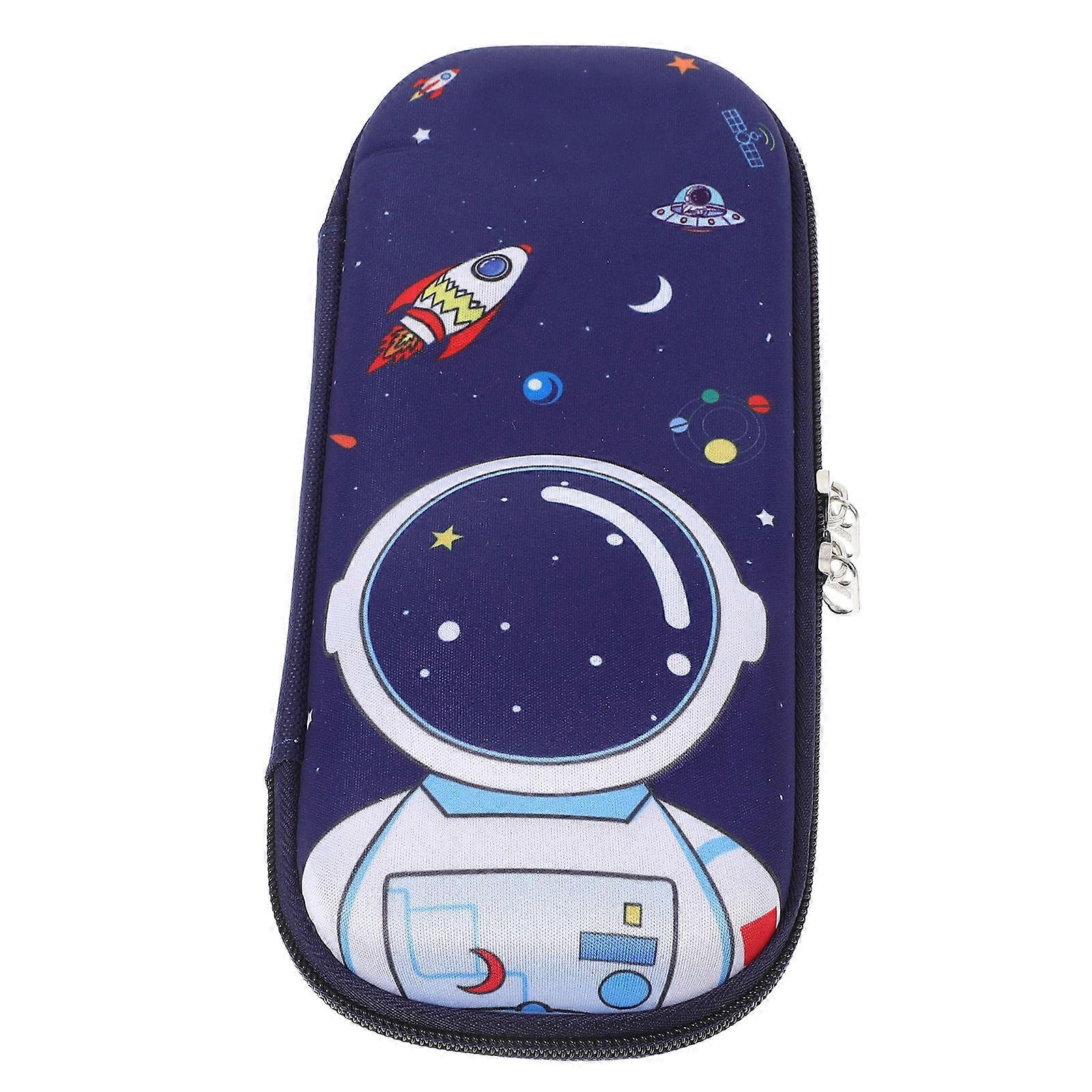 Astronaut Pencil Case Waterproof for Storage Use with Multi-Compartment Holder