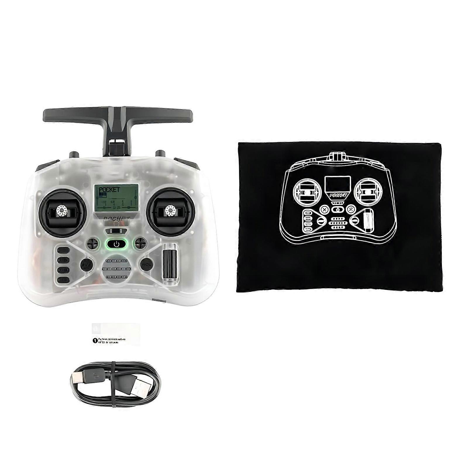 POCKET Remote Control Hall Remote Rod ELRS/CC2500 Protocol for Traversing Aircraft Model  Transparent white