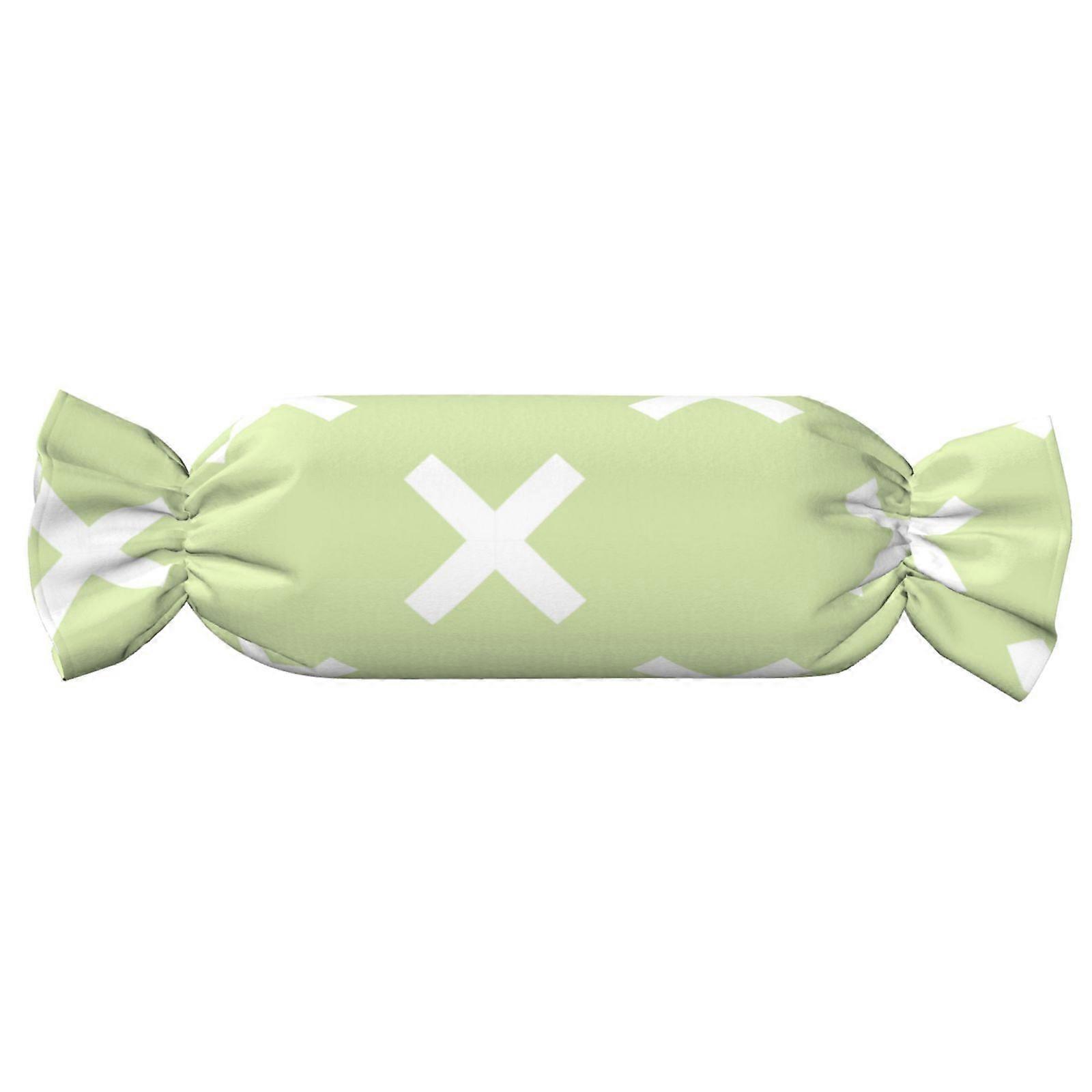 Cross-Stitch Cylindrical Comfortable Roll Pillow for Head Neck Back Support