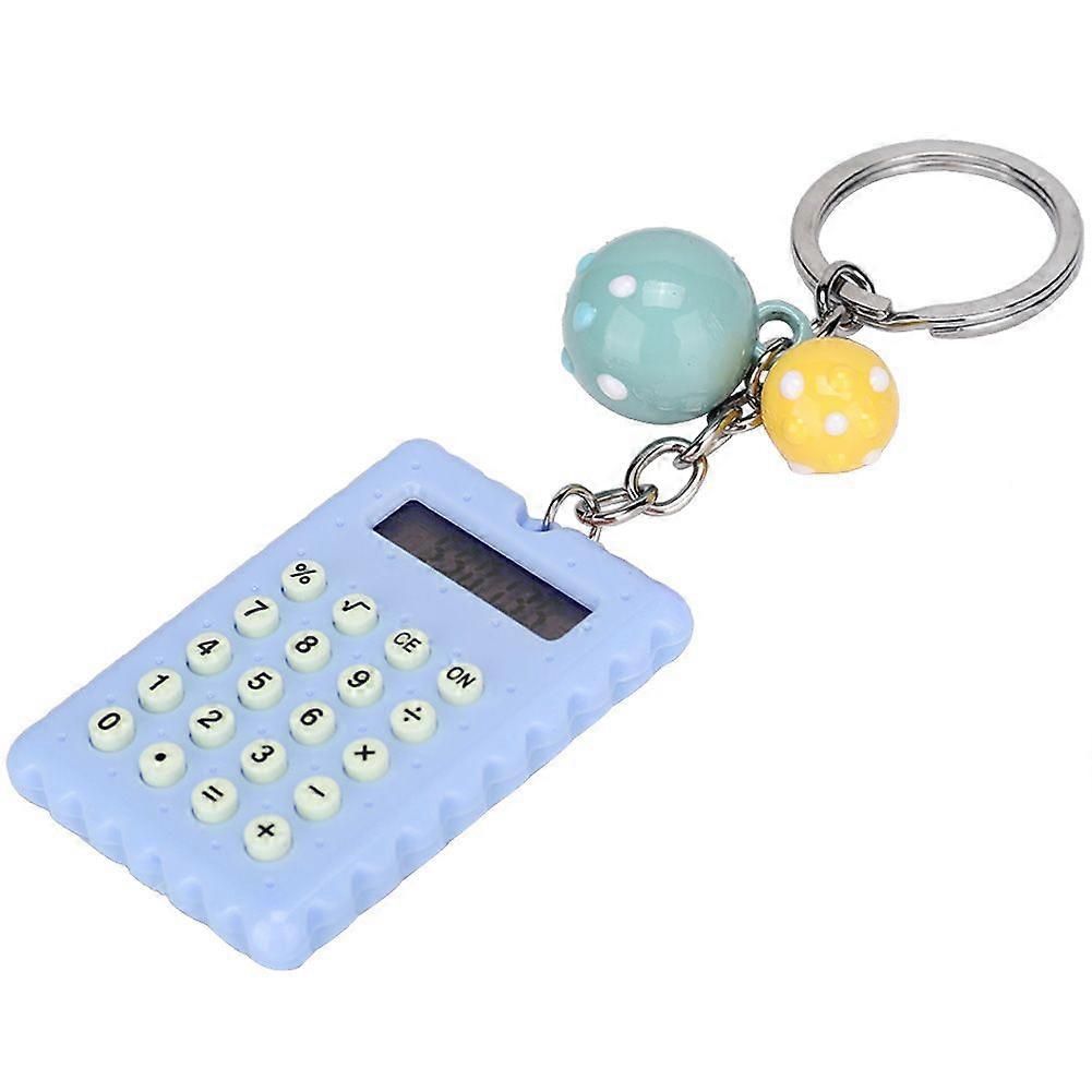 Mini portable 8-digit electronic calculator with pearl design, candy color (purple)